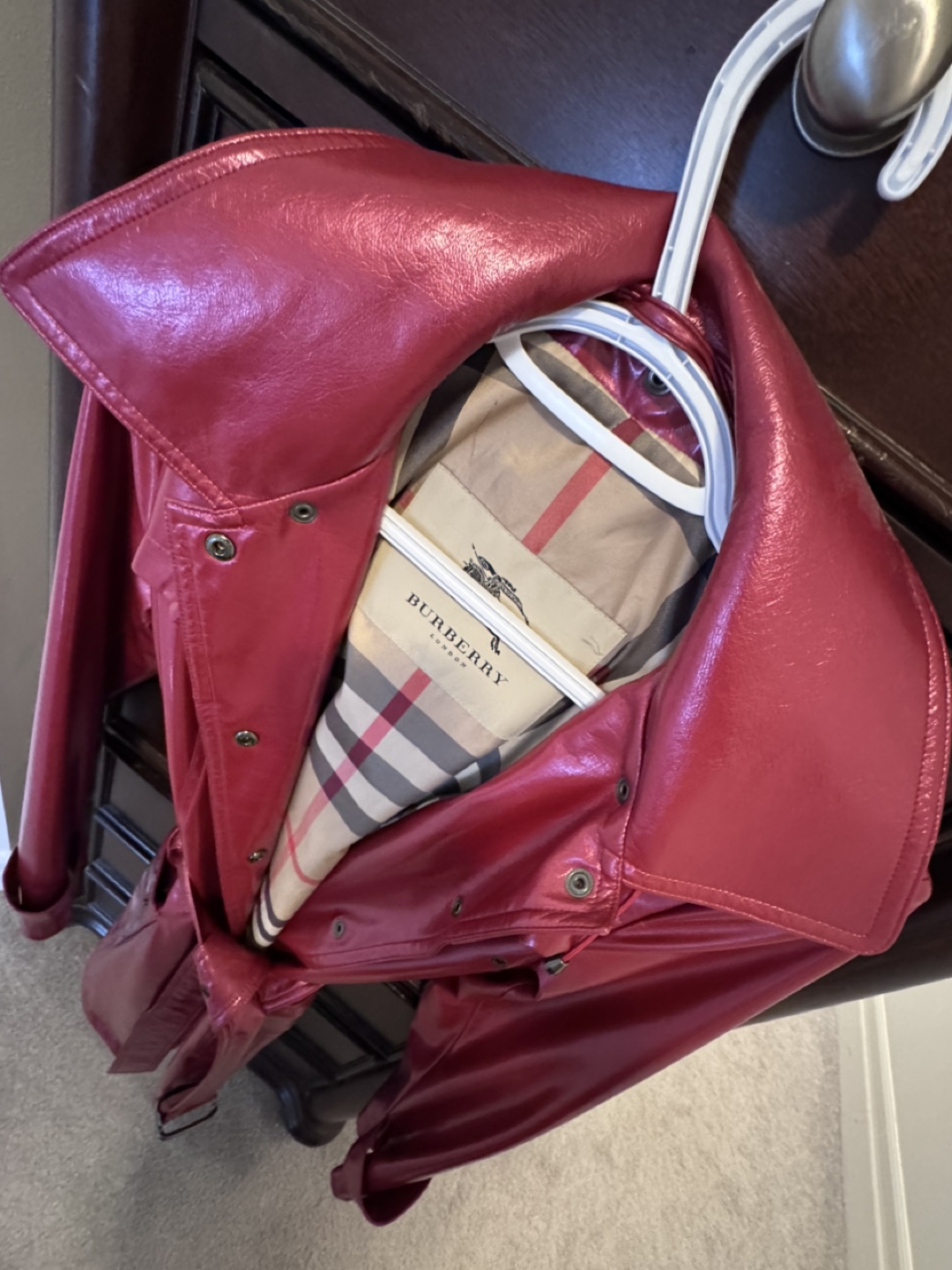 Burberry London Red Trench Coat - photo 4