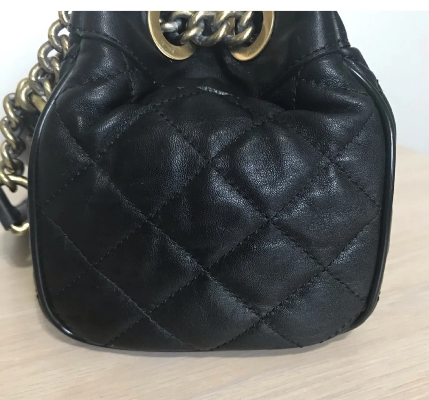 MCM Black Quilted Leather Chain Bag image indicator(3)