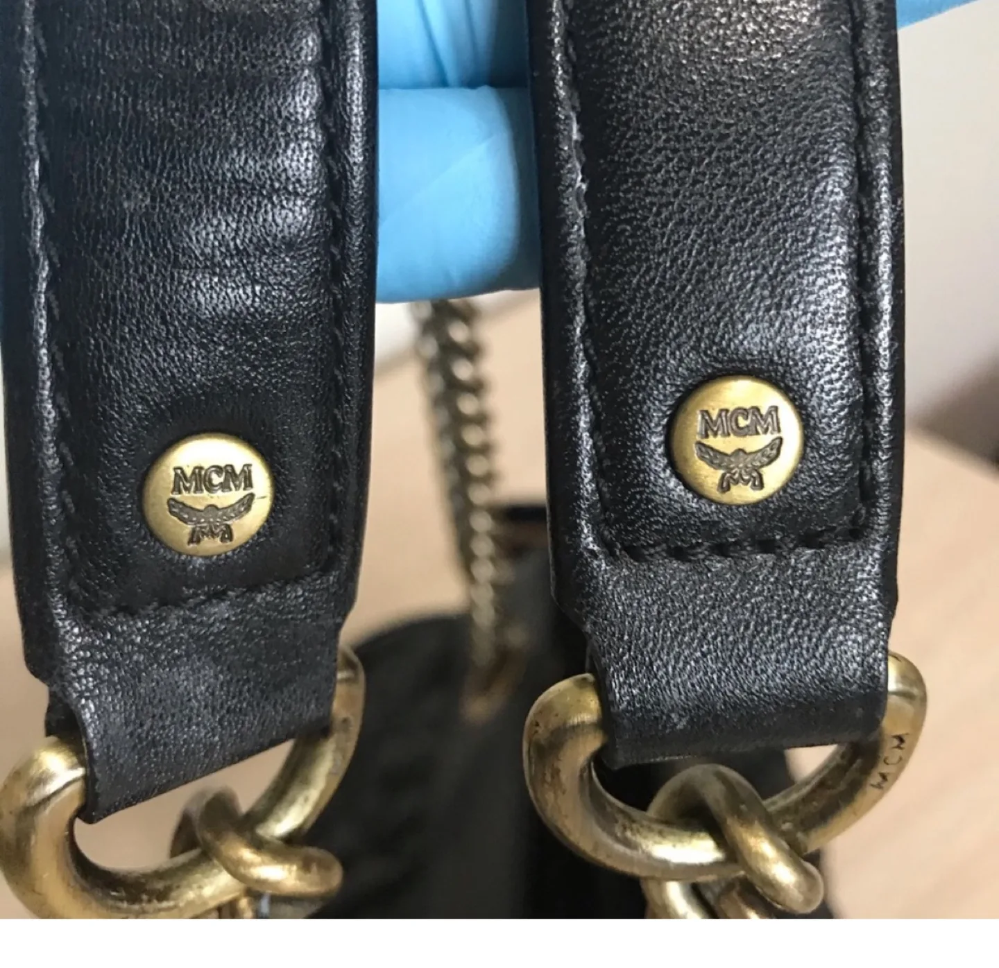 MCM Black Quilted Leather Chain Bag image indicator(5)