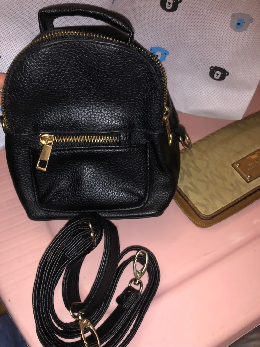 Mini Black Backpack Purse thumbnail