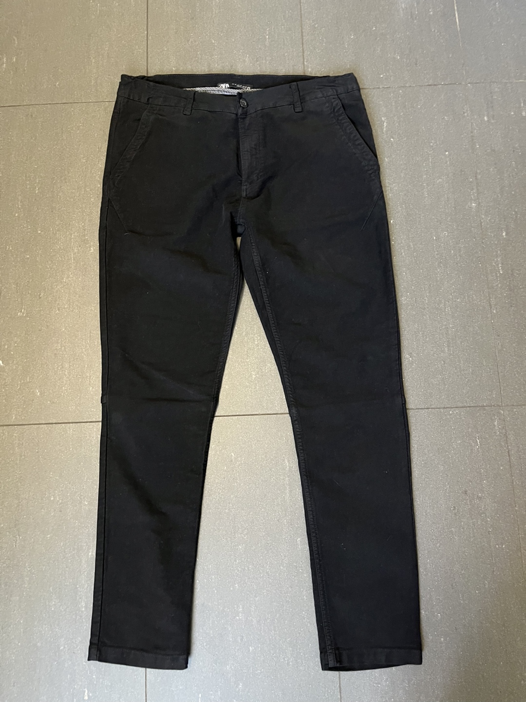 Men's Zara Black Chino Trousers - Size M