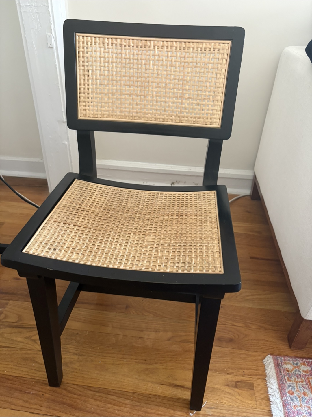 Black Cane Back Dining Chair