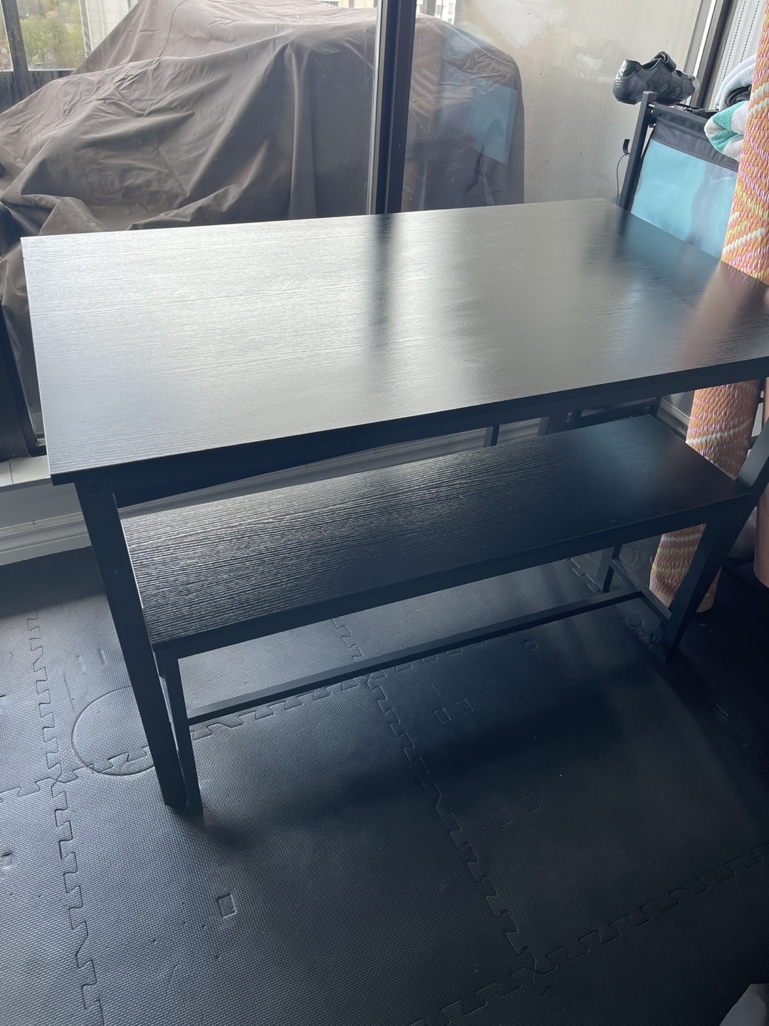Dining room table with nesting benches - photo 2