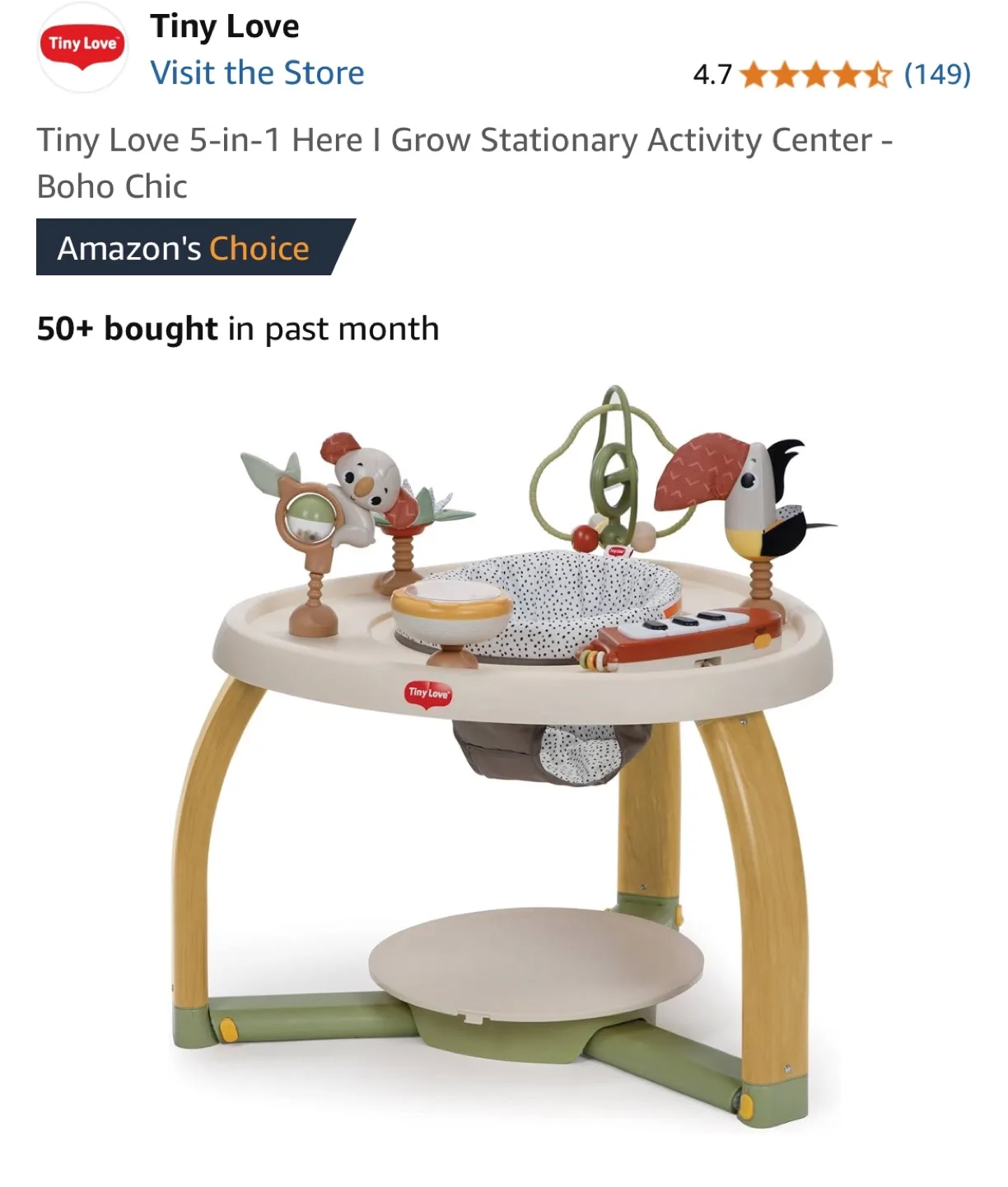 Tiny Love 5-in-1 Here I Grow Activity Centre - Boho Chic thumbnail