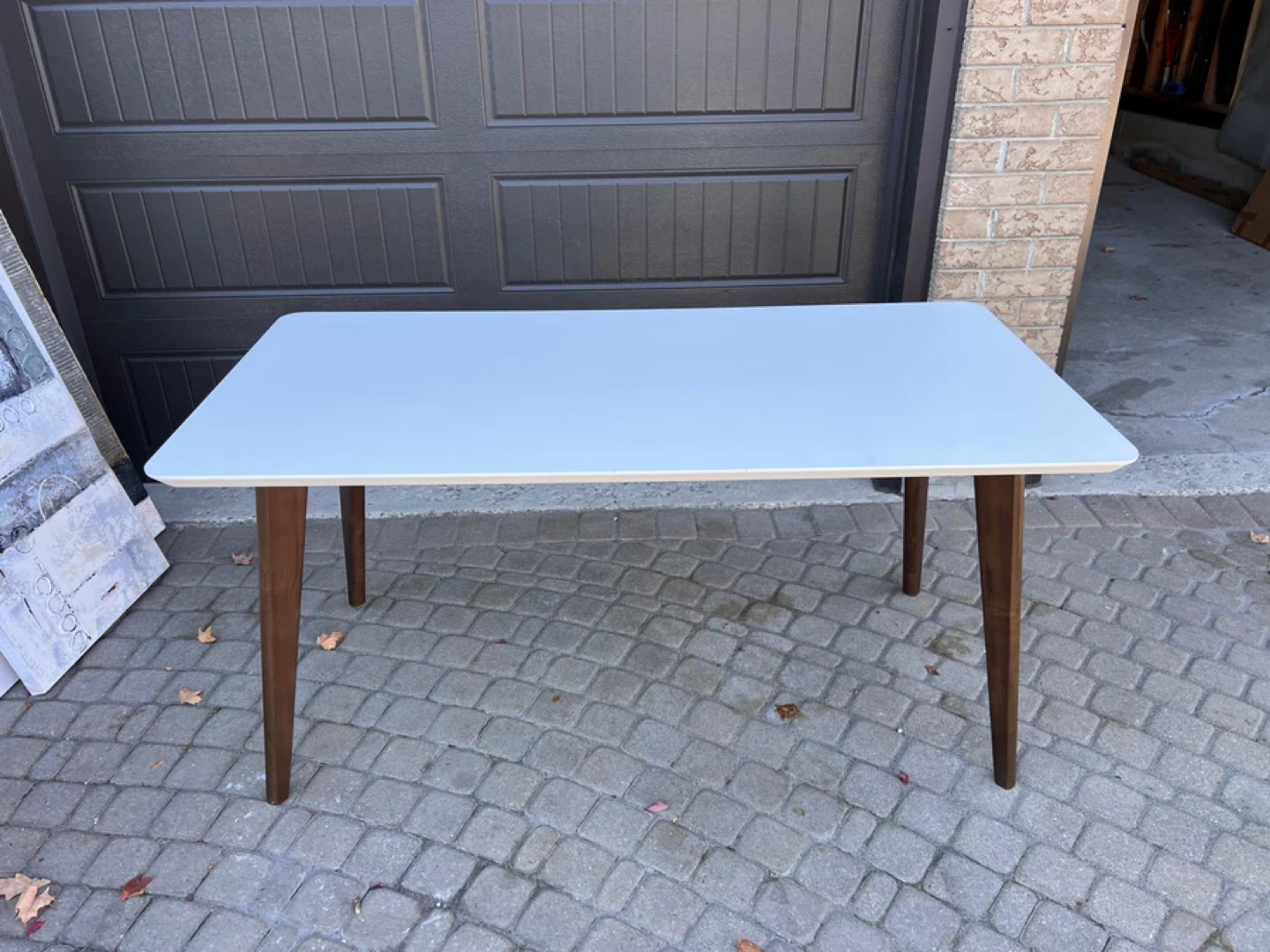 White dining table