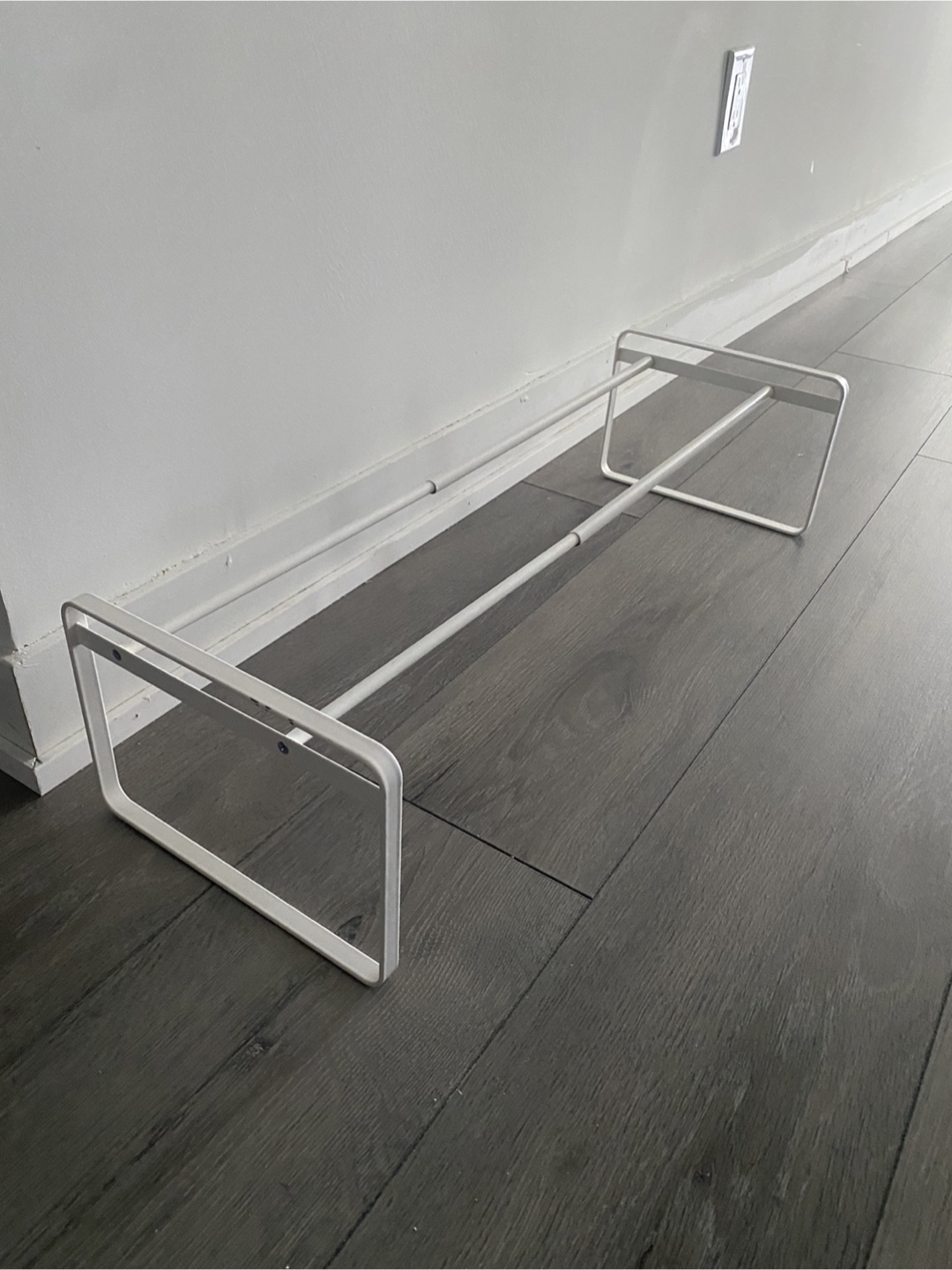 Adjustable White Metal Shoe Rack Organizer - photo 3