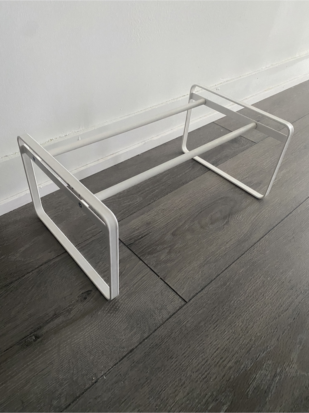 Adjustable White Metal Shoe Rack Organizer
