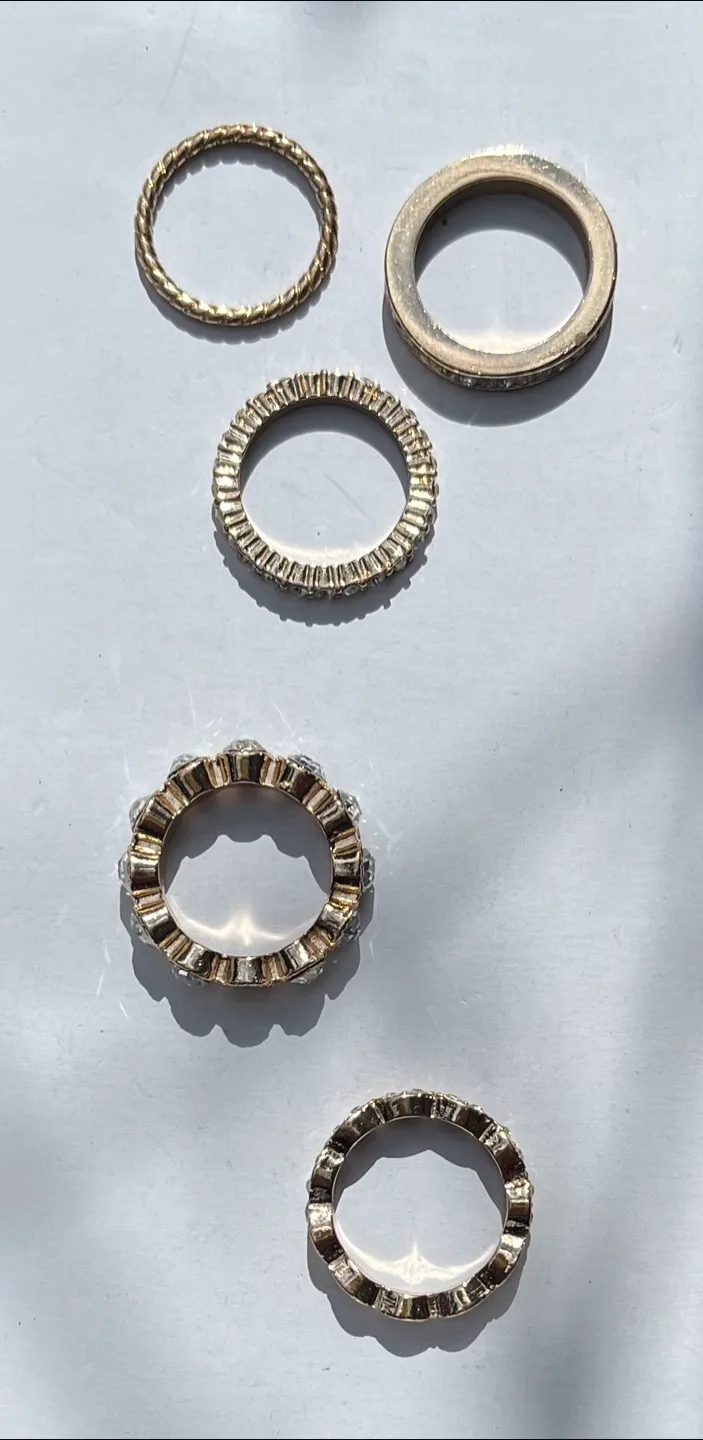 5 Gold Tone Stacking Rings FREE with minimum purchase image indicator(2)