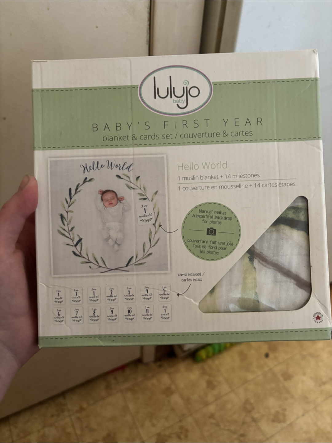 Lulyjo Baby's First Year Blanket & Cards Set - photo 2