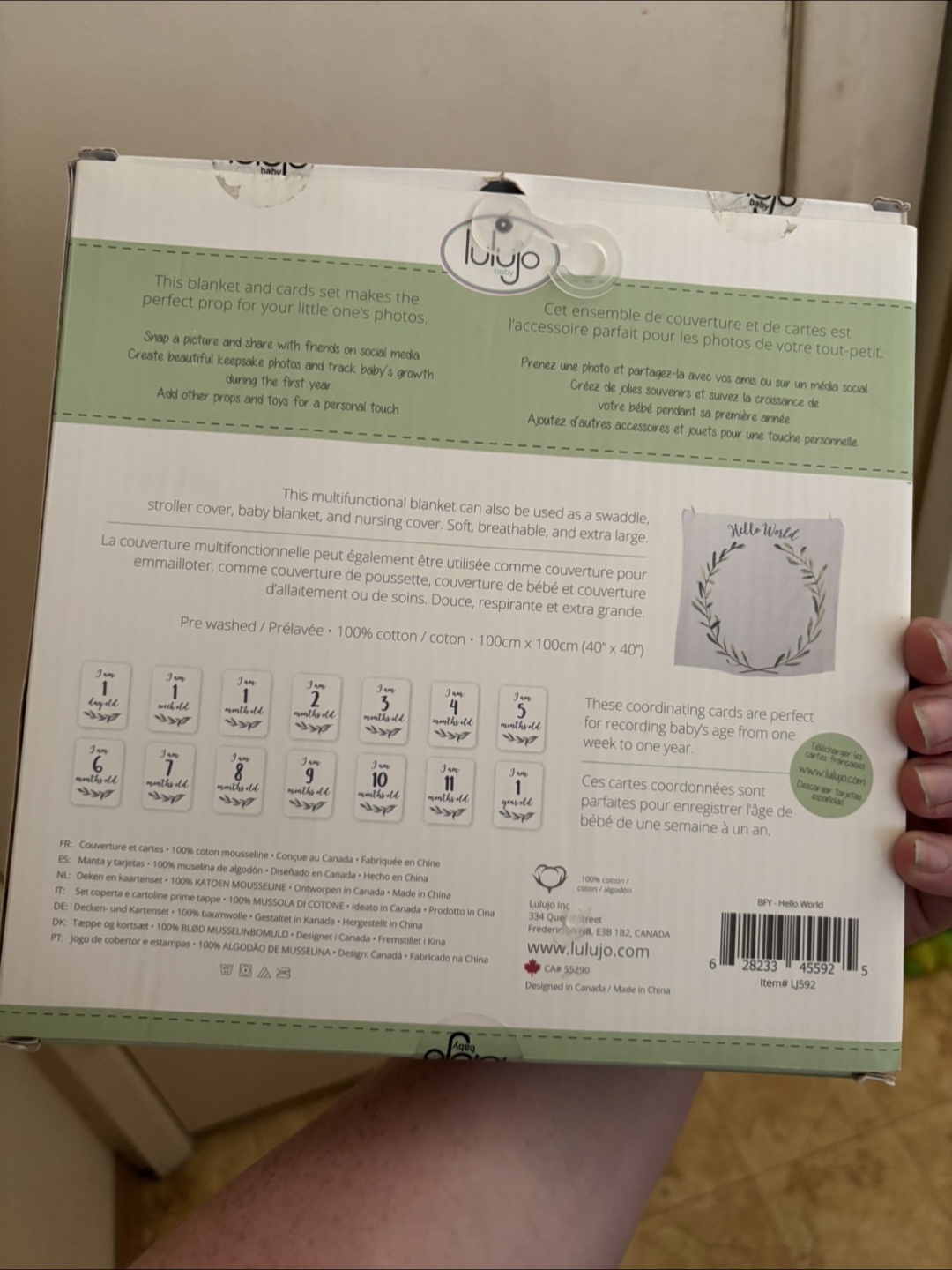 Lulyjo Baby's First Year Blanket & Cards Set