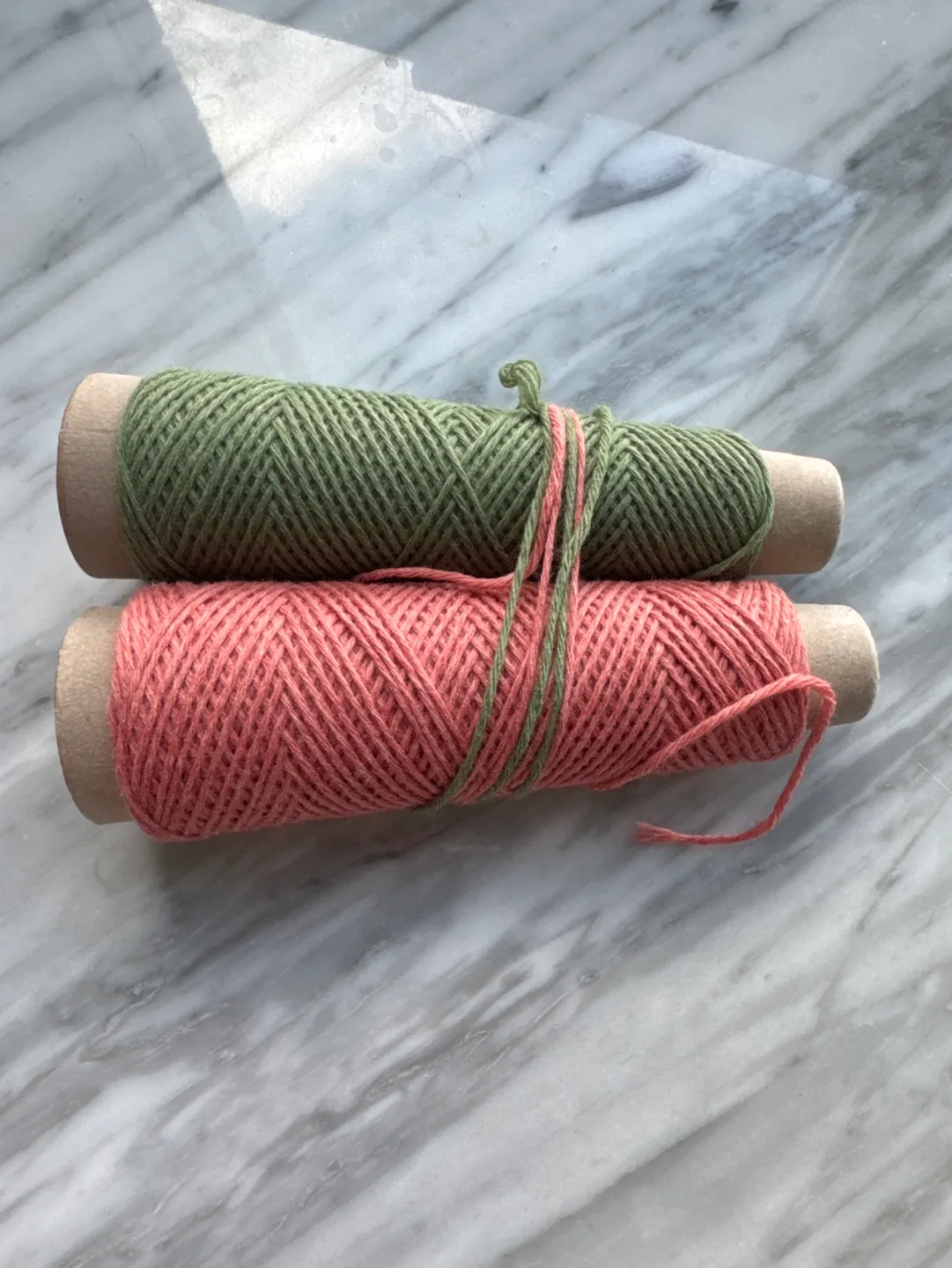 Two spools of cotton yarn thumbnail