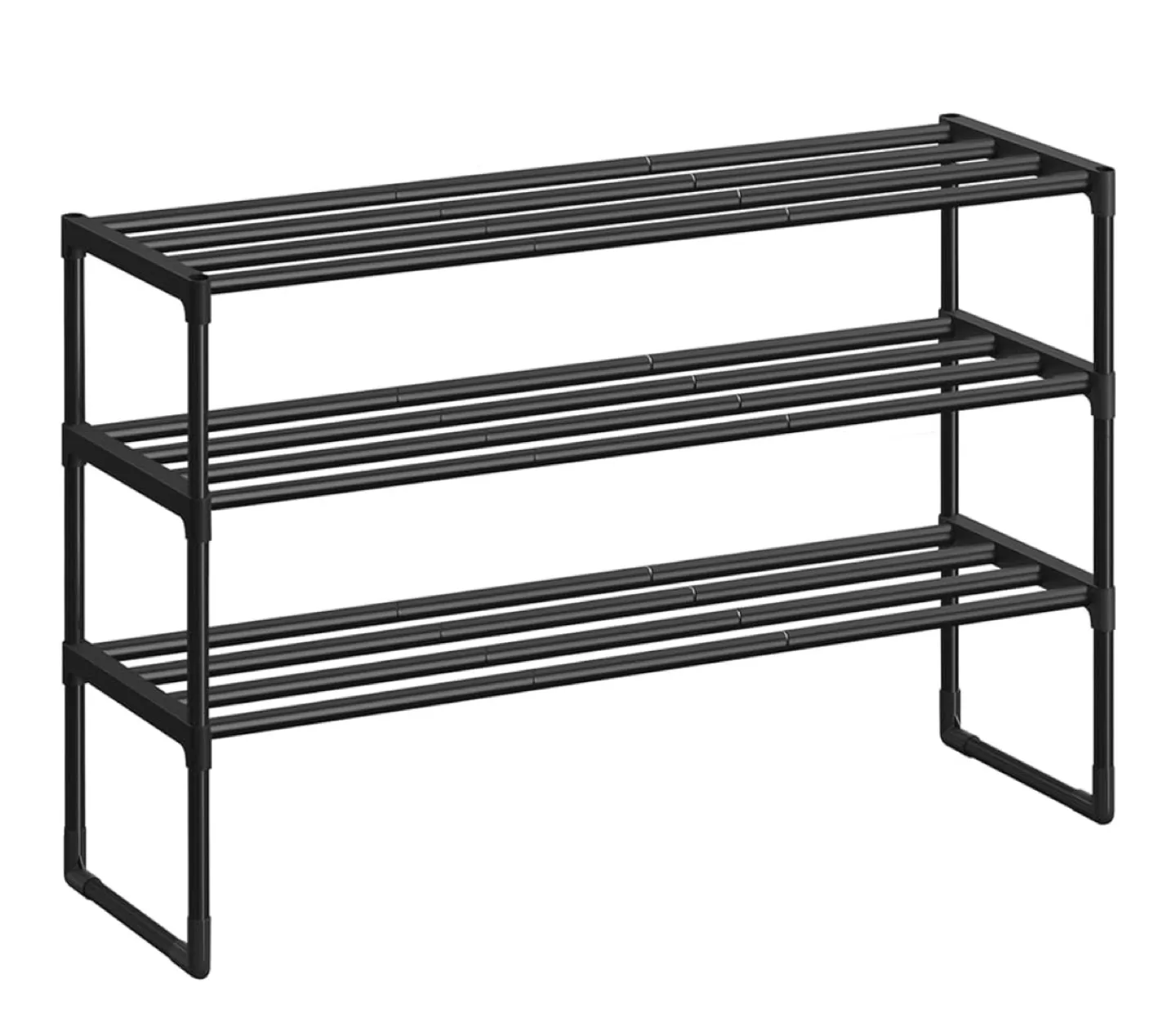 Walmart 3-Tier Black Metal Shoe Rack thumbnail