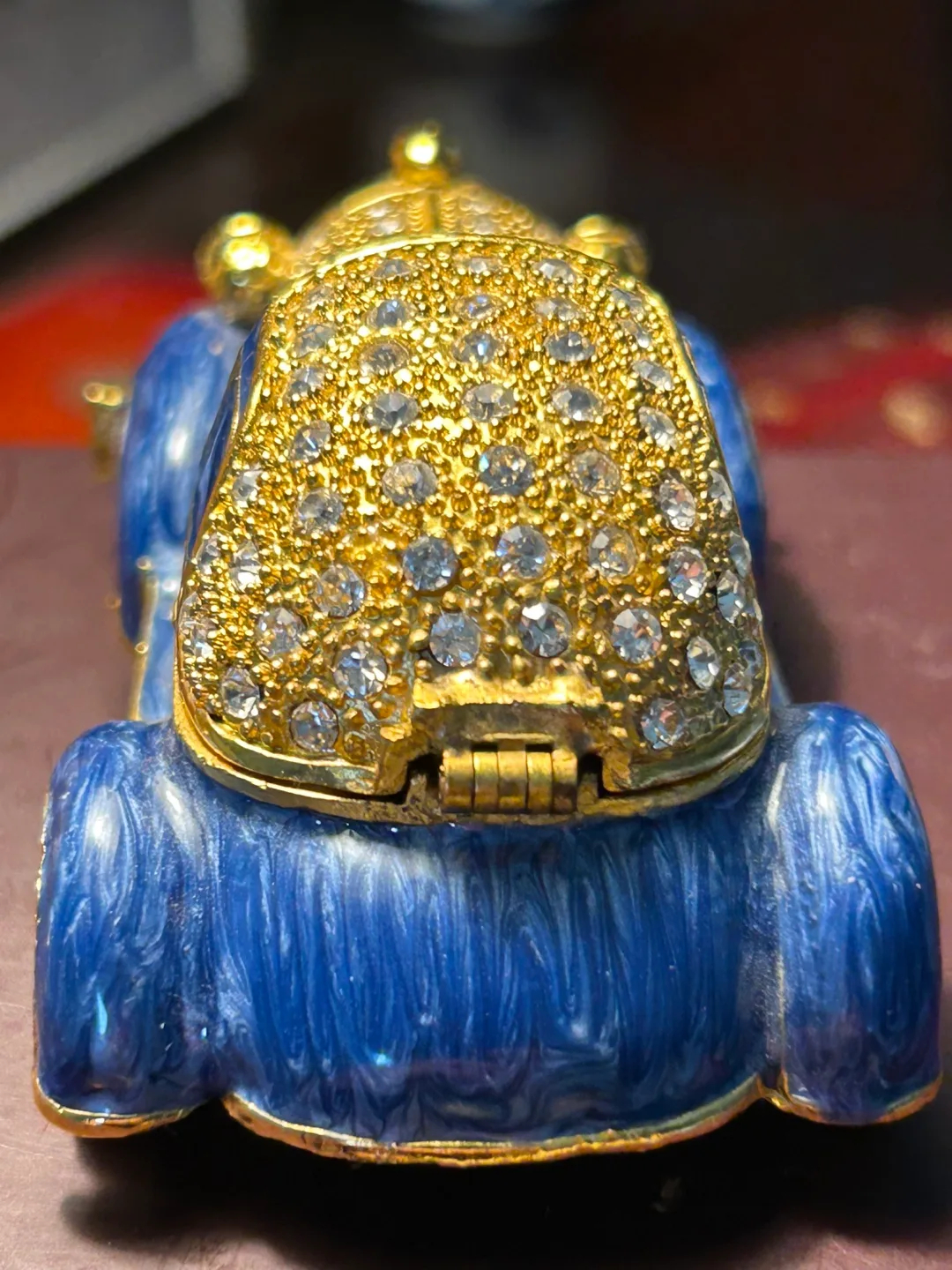 $25 Miniature Car vintage box rhinestone enamel pill image indicator(5)