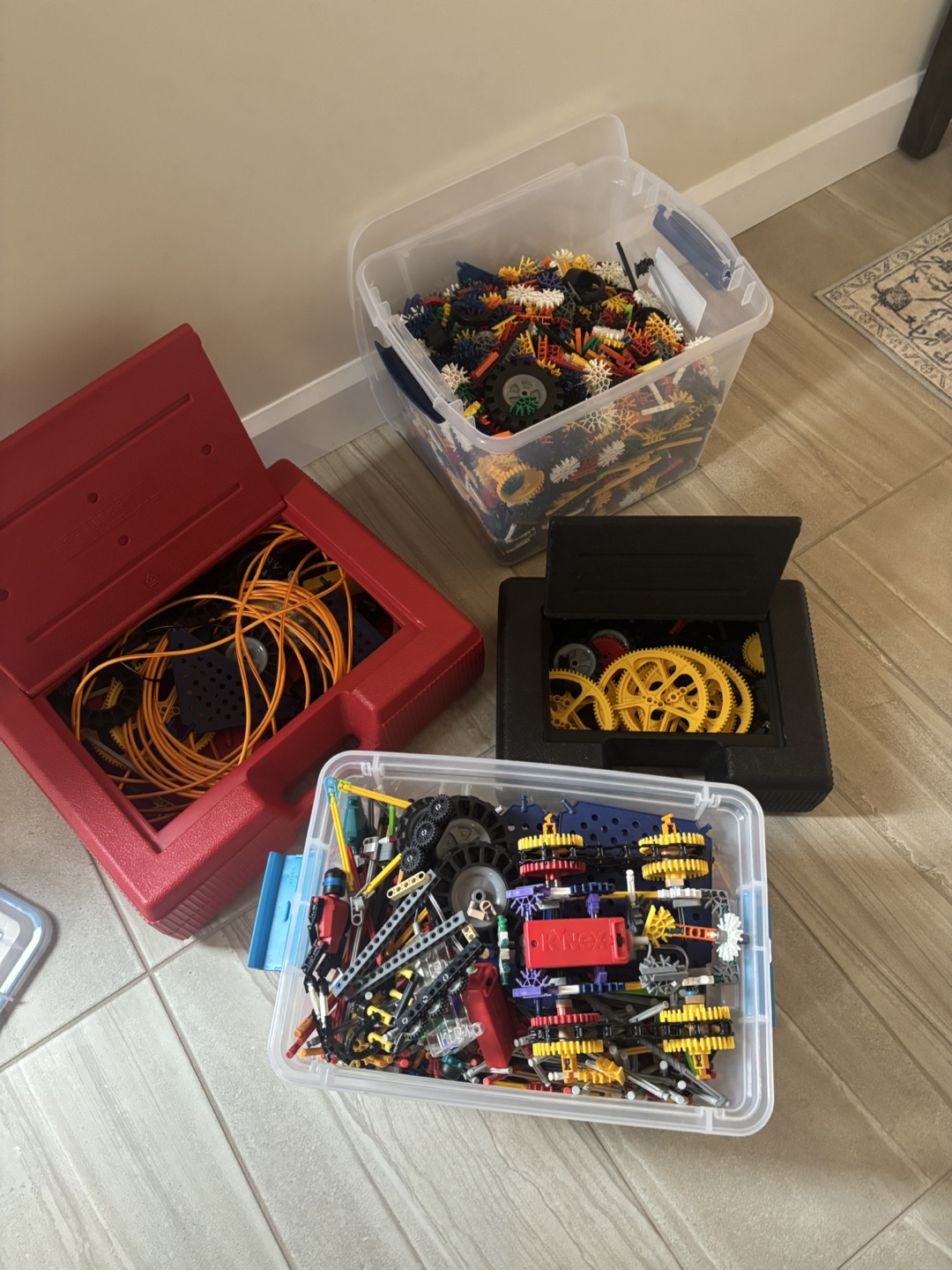 Giant K'NEX Building Set Lot with Instruction Manuals