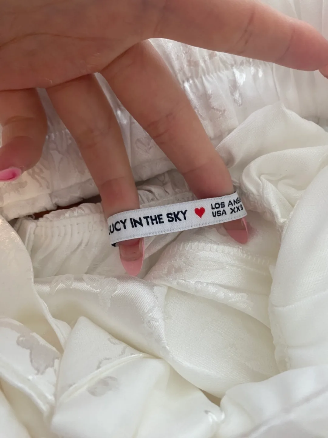 Lucy in the Sky Front Tie Ruffle Mini Dress - White - XXS image indicator(4)