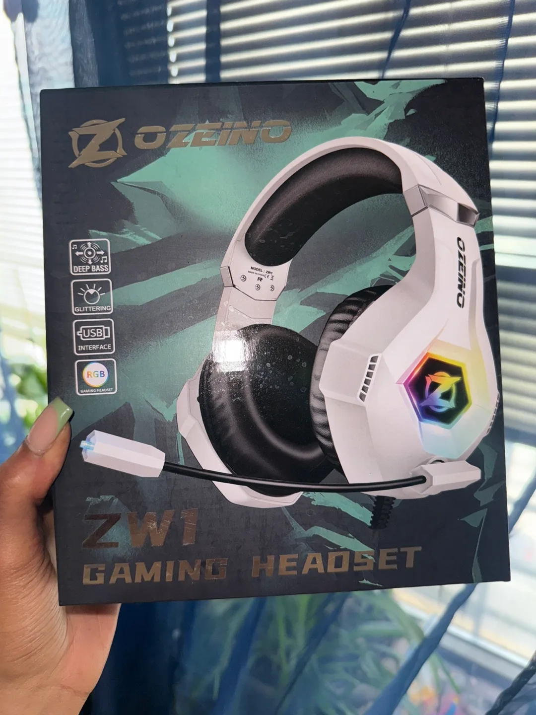 🧡 OZENO ZW1 Gaming Headset - White thumbnail