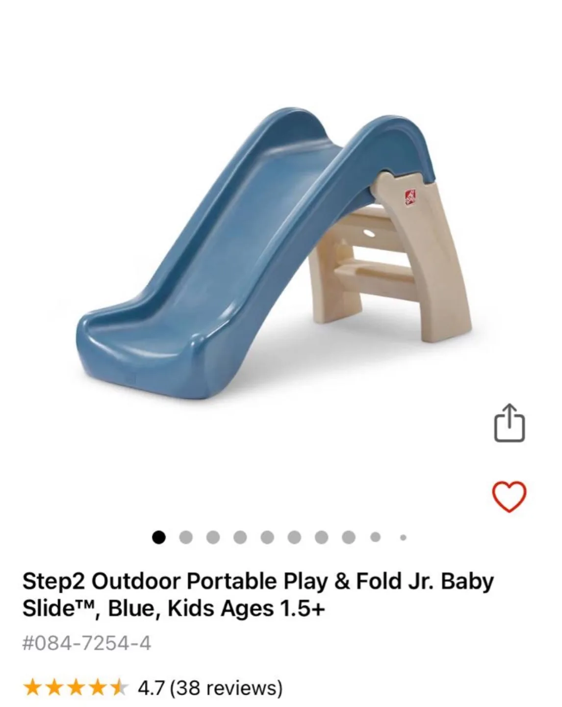 Step2 Play & Fold Jr. Baby Slide - Blue thumbnail