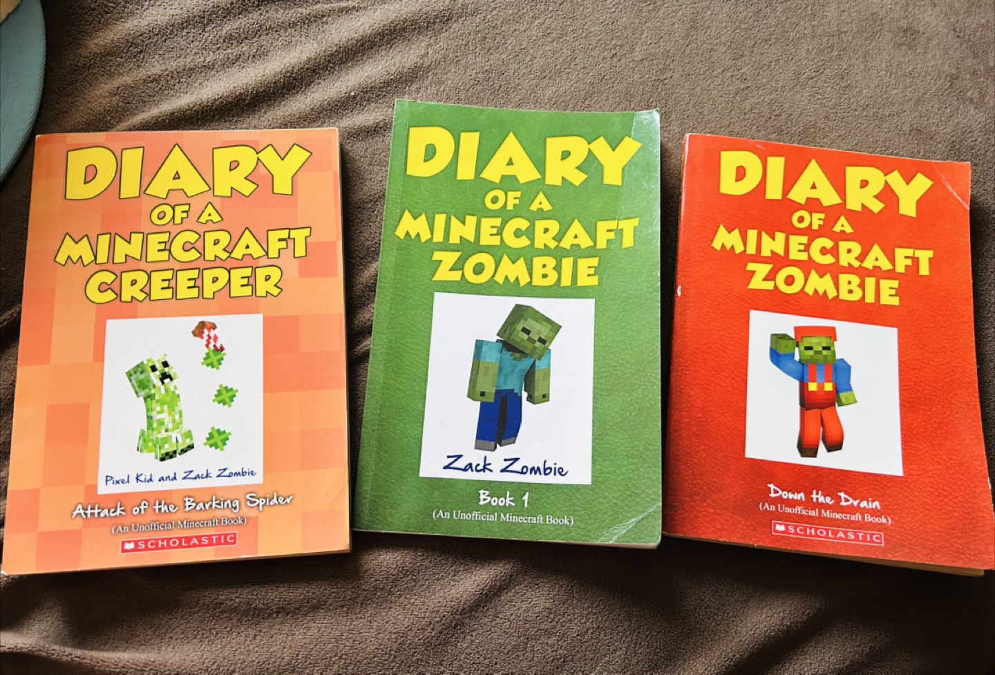 Diary of a Minecraft Creeper & Zombie Books (Scholastic)