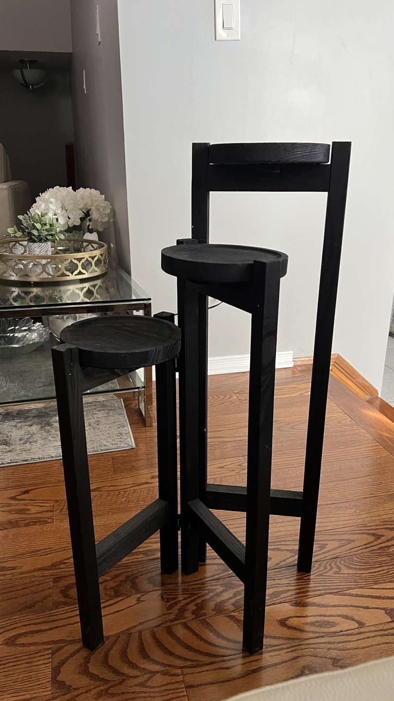 Black Three-Tier Plant Stand