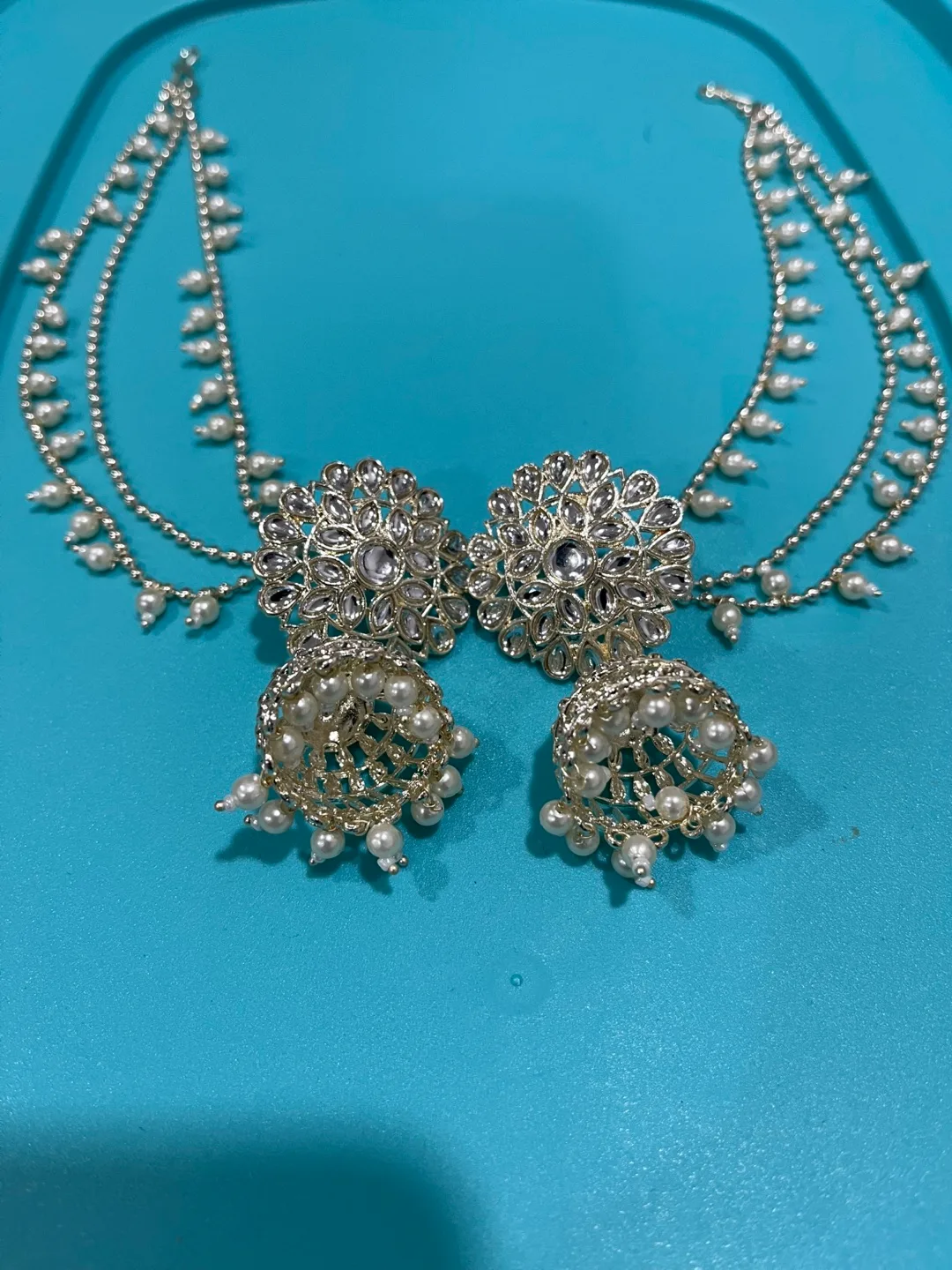 Elegant Indian Jhumka Earrings image indicator(3)