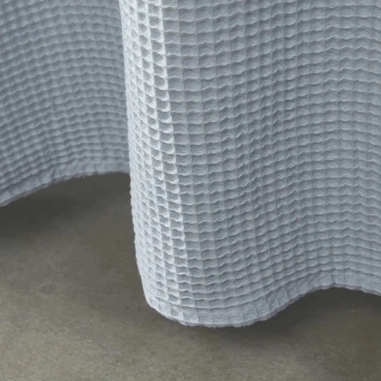 Calvin Klein Waffle Shower Curtain - Light Blue image indicator(2)