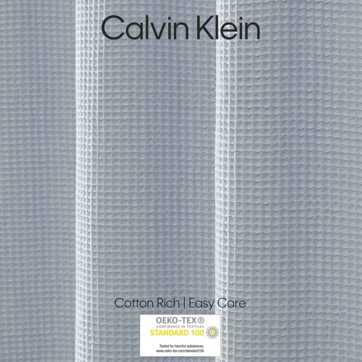 Calvin Klein Waffle Shower Curtain - Light Blue image indicator(6)