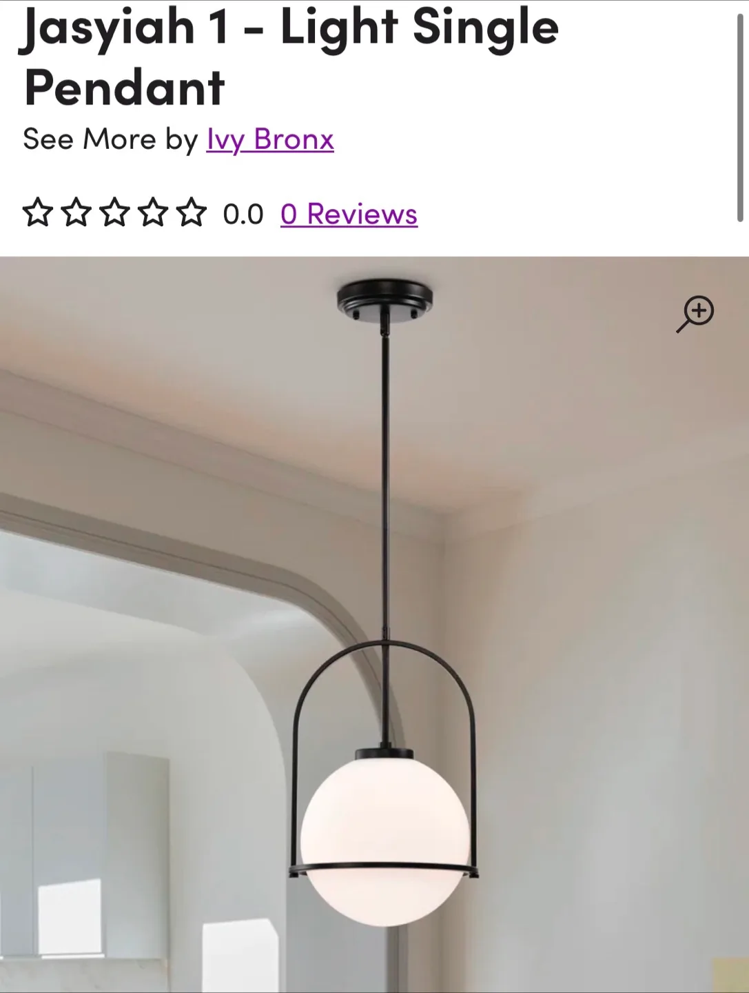 Ivy Bronx Jasyiah 1-Light Single Pendant image indicator(4)