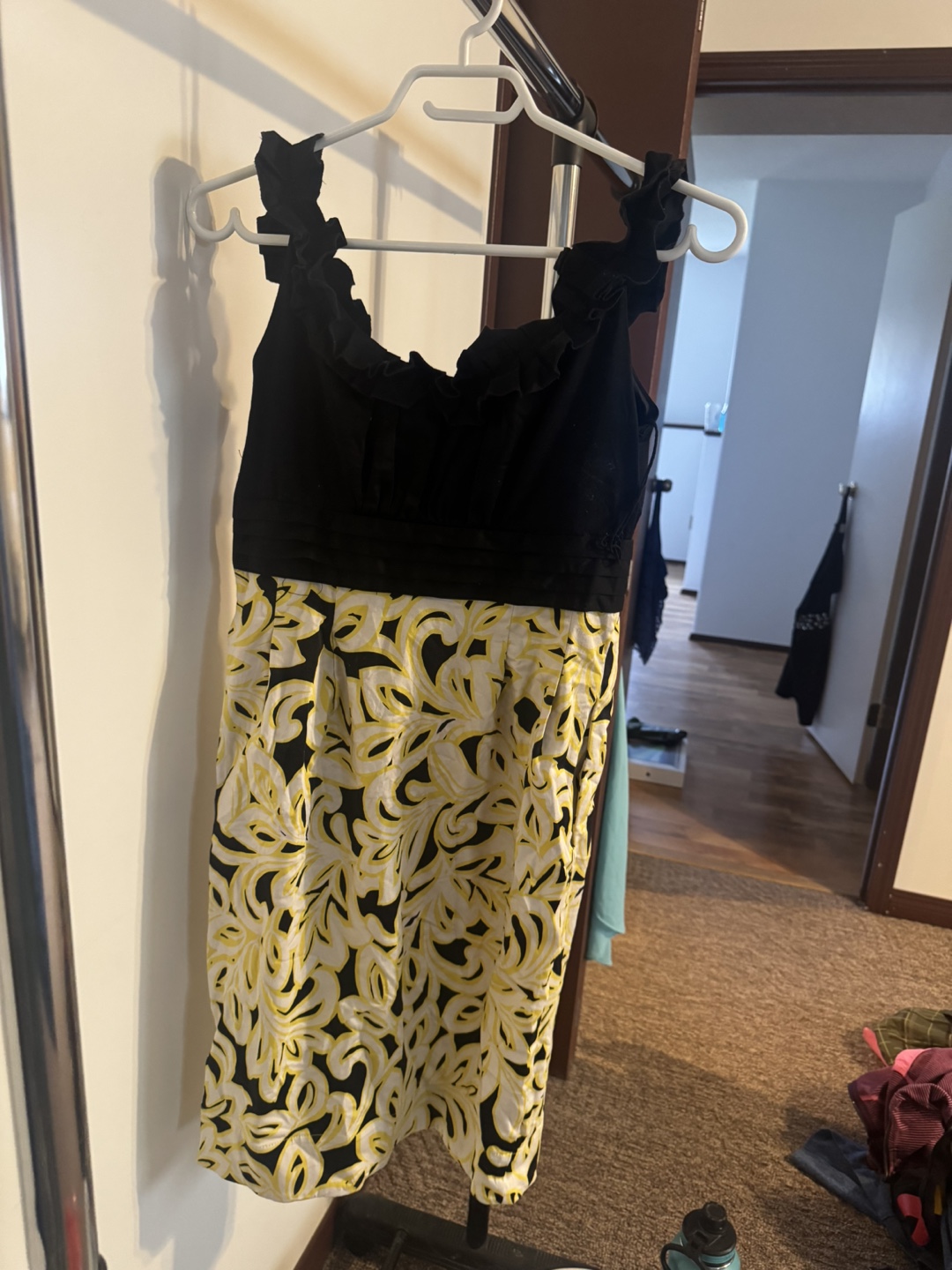 Black and Yellow Floral Summer Dress - photo 2
