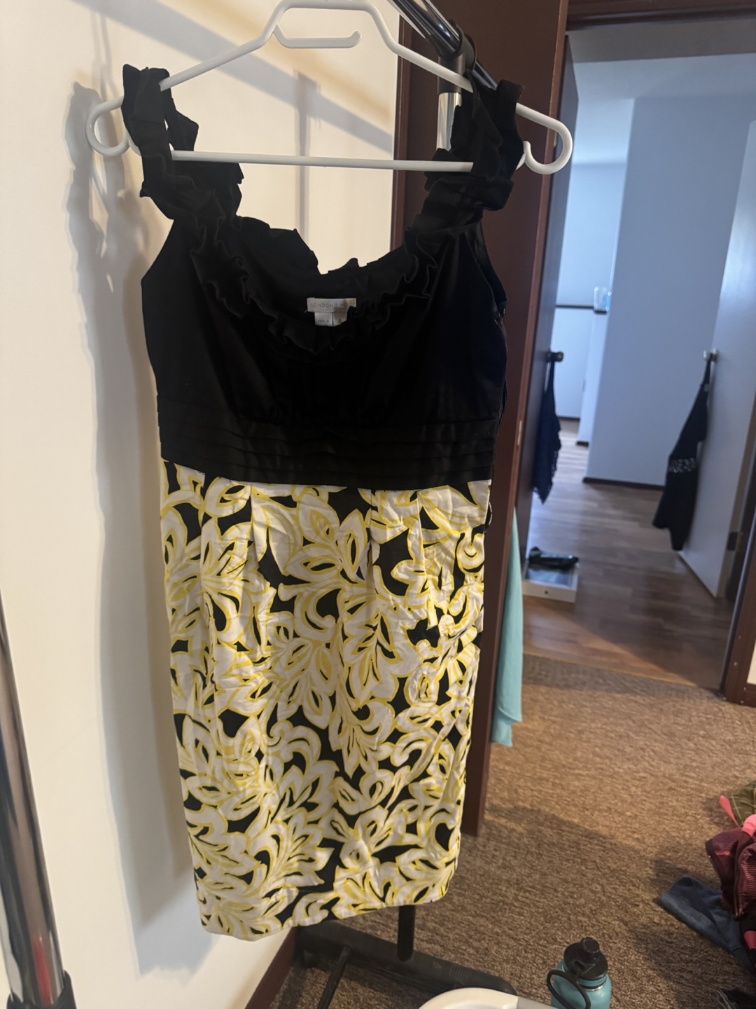 Black and Yellow Floral Summer Dress