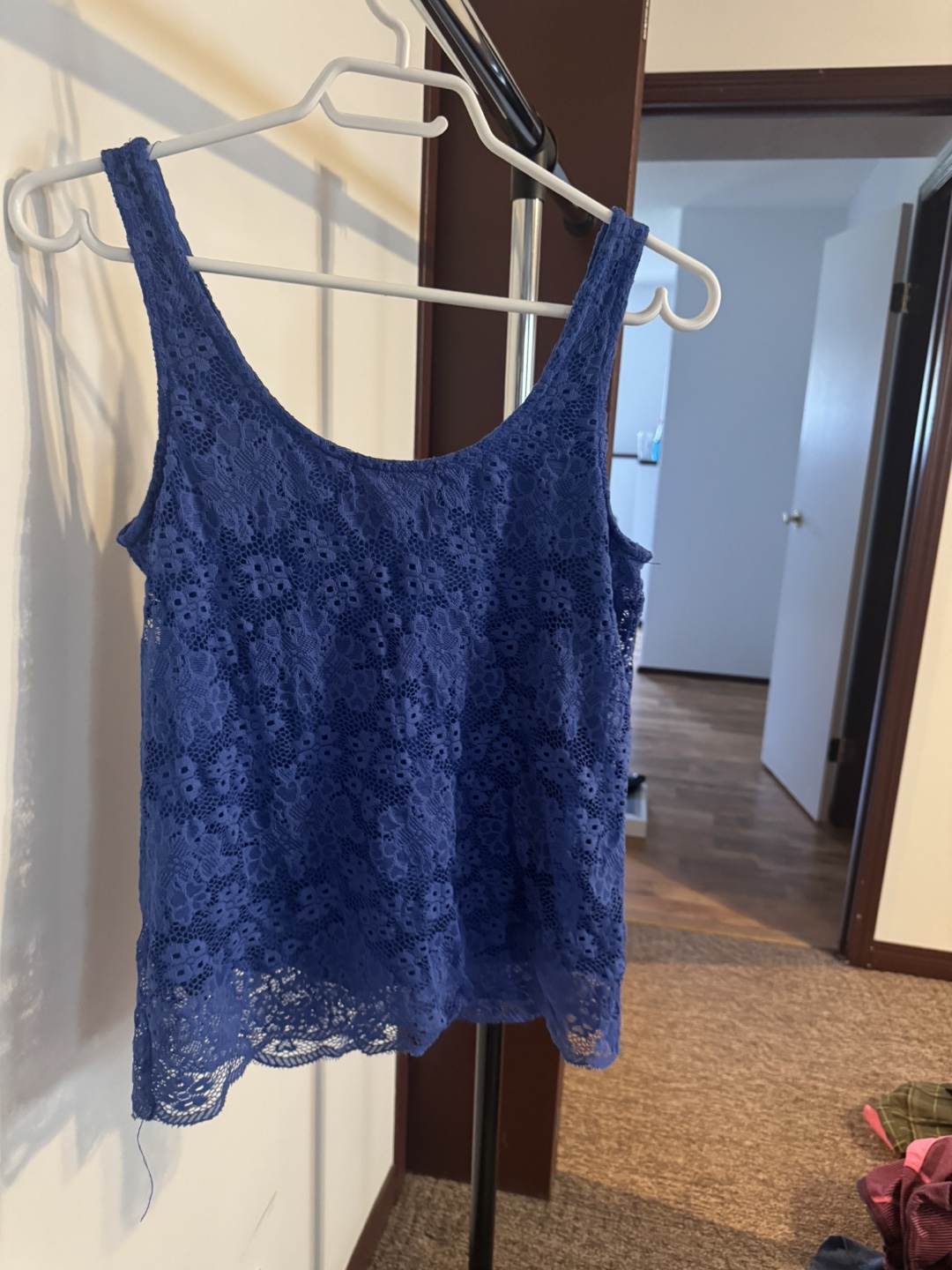Blue Lace Tank Top