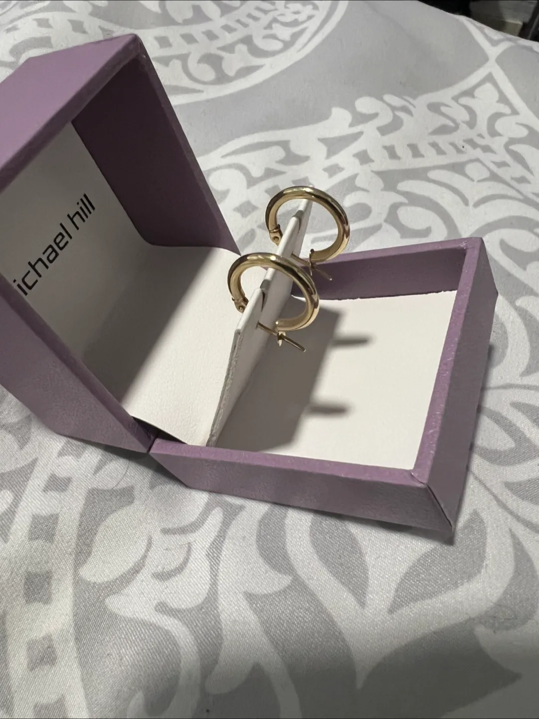 Michael Hill 10 karat gold brand, new inbox, Gold Hoop Earrings image indicator(2)