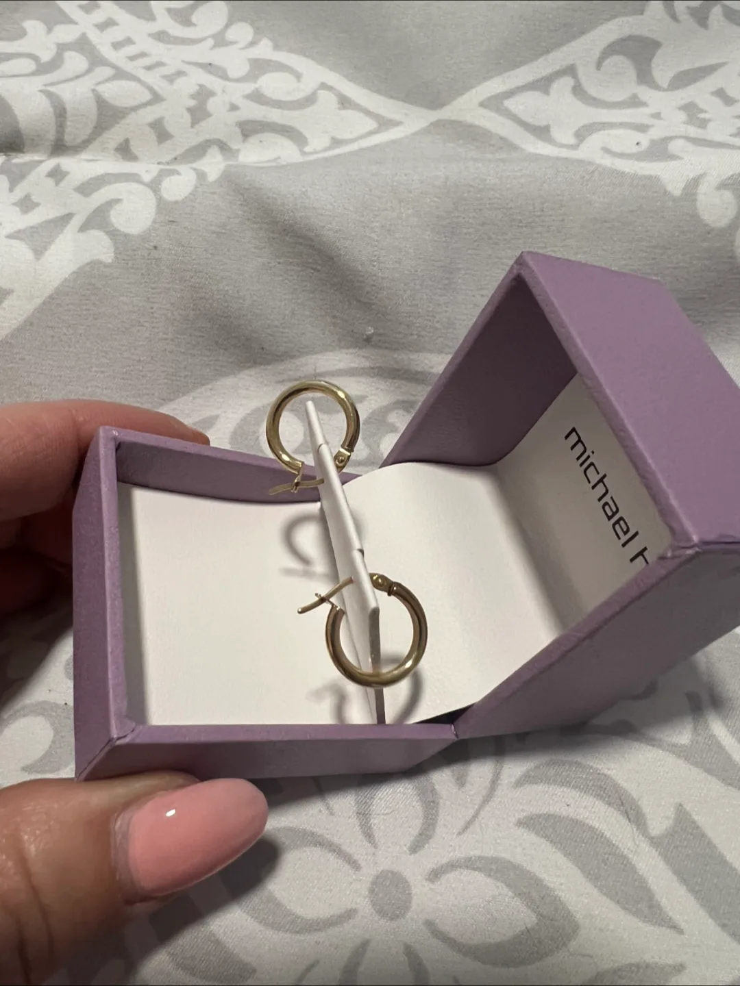 Michael Hill 10 karat gold brand, new inbox, Gold Hoop Earrings image indicator(3)