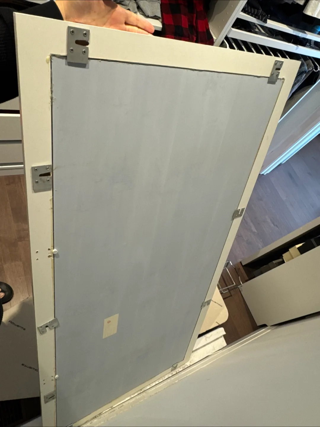 Large White Framed Mirror image indicator(5)