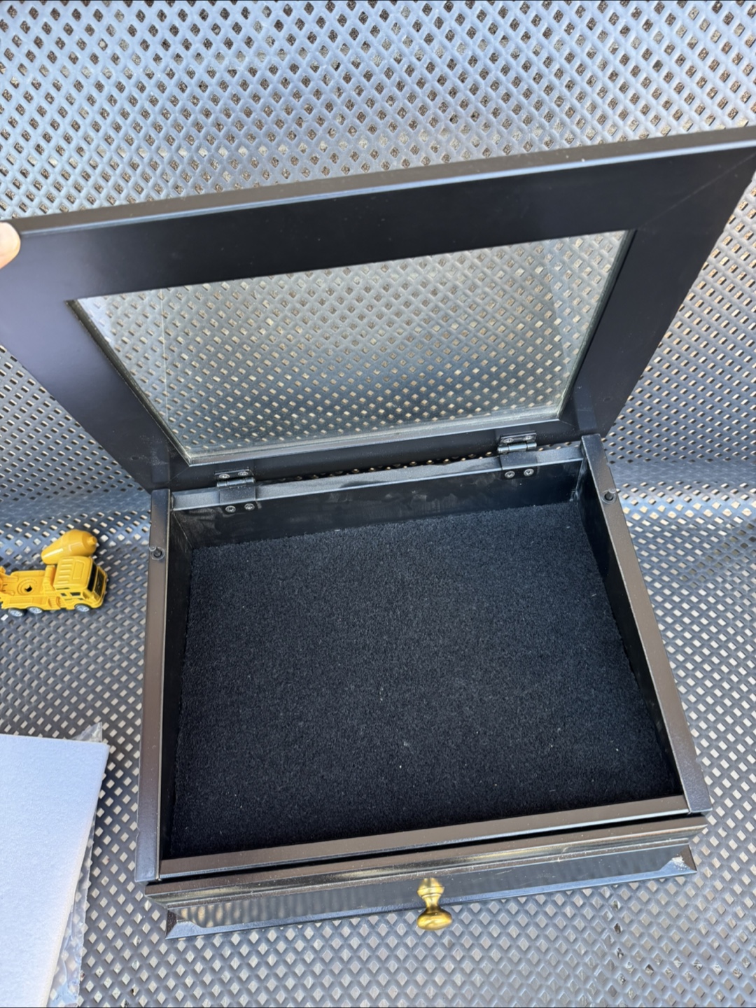 Black Wooden Jewellery Box with Mirror and Drawer - photo 2