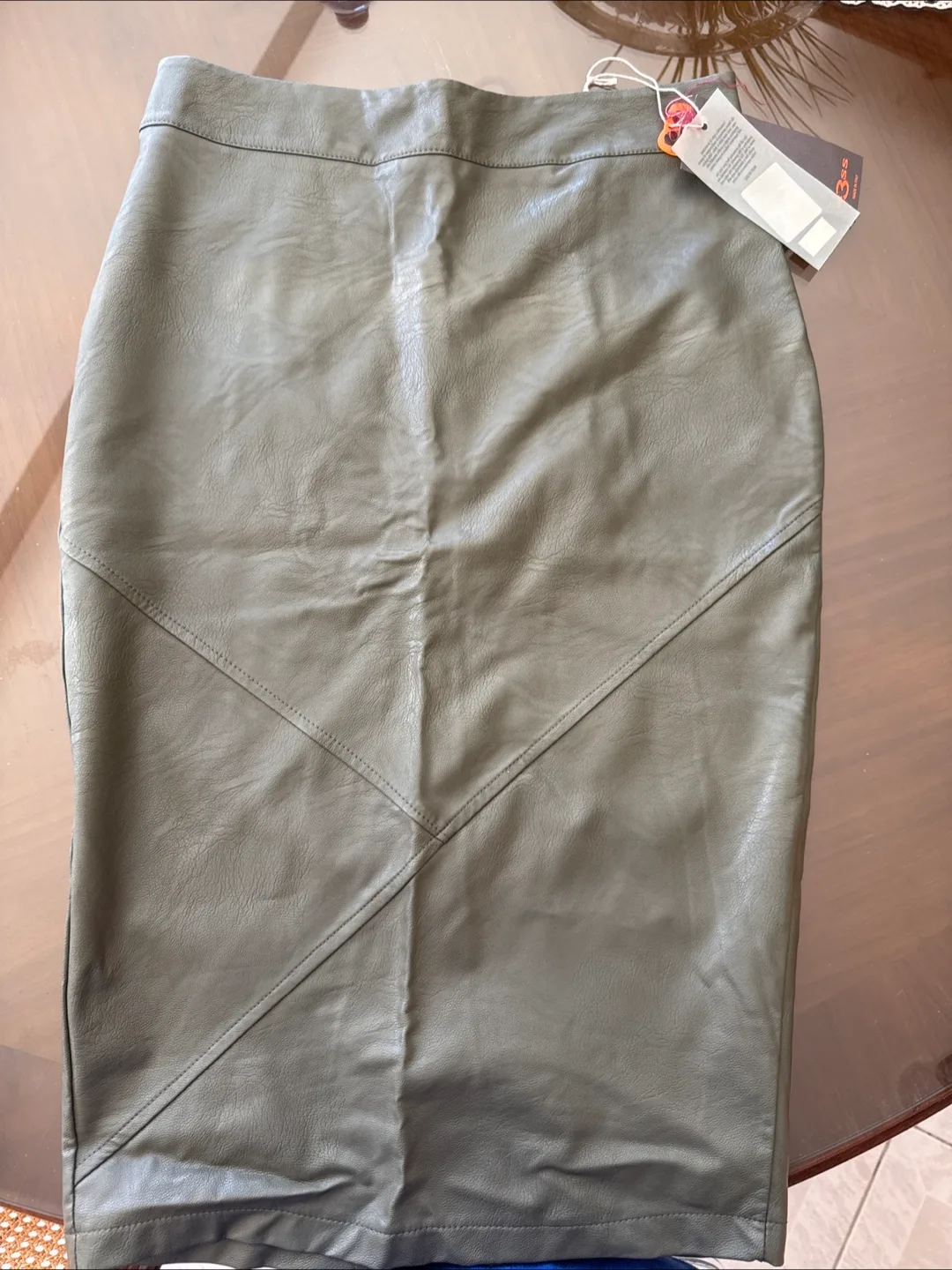 S3.S Italian Faux Leather Pencil Skirt thumbnail