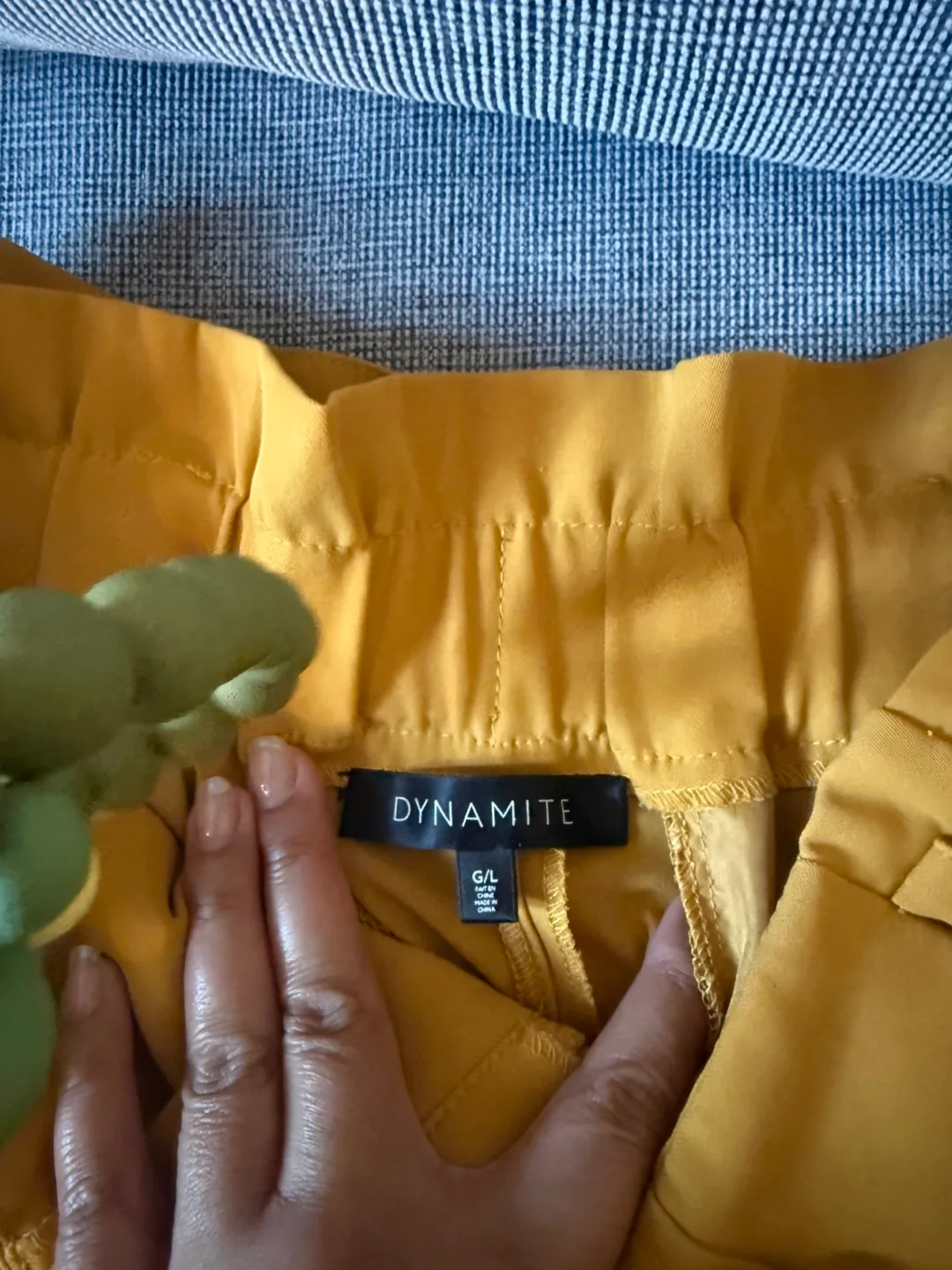 Mustard Yellow High-Waisted Shorts with Belt image indicator(2)