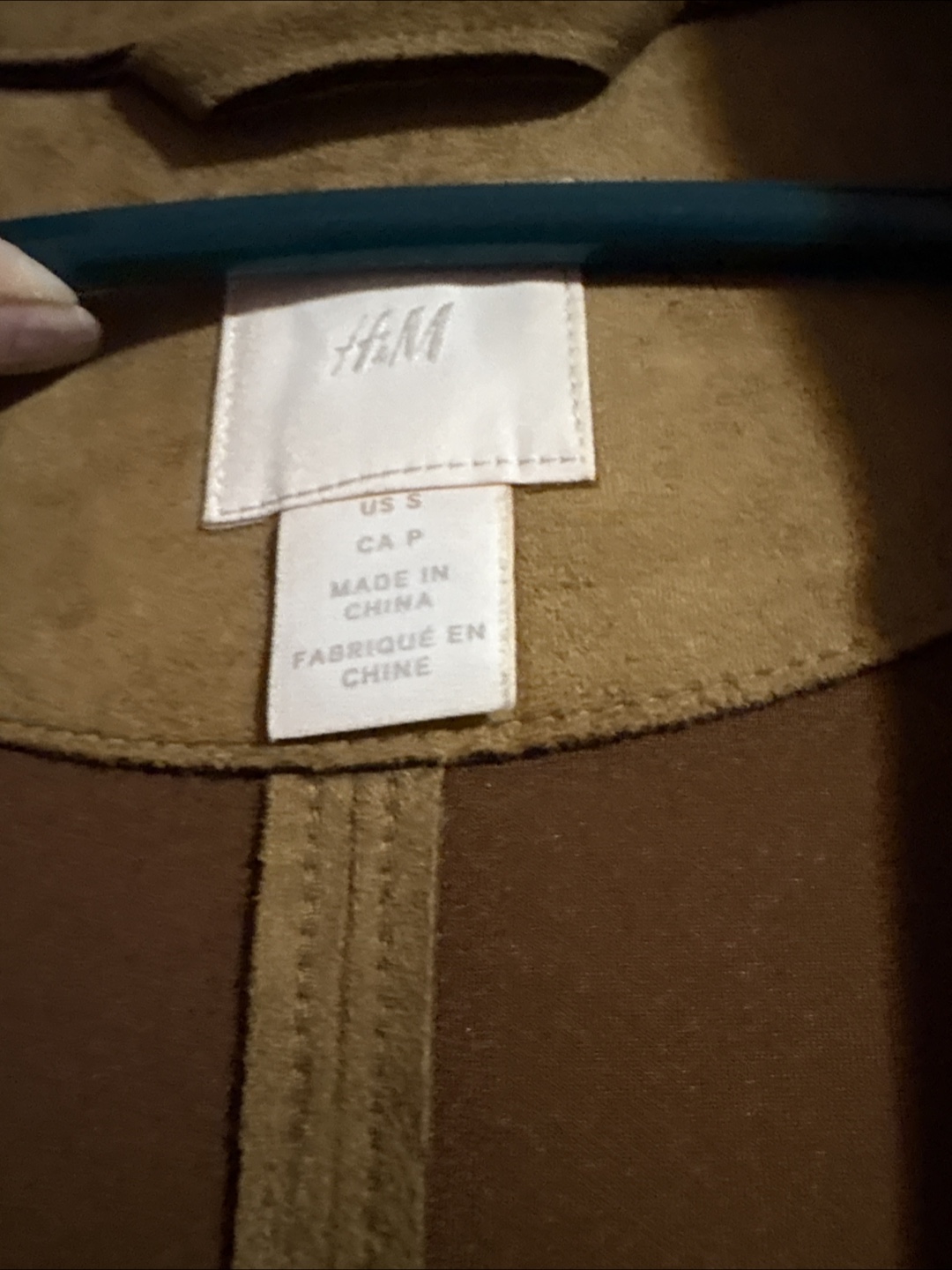 H&M Brown Suede Look Jacket Size Small - photo 3