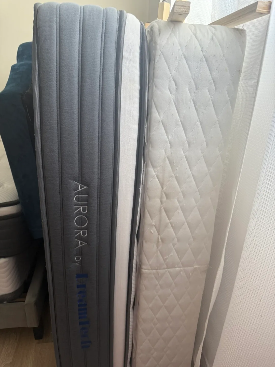 Double Mattress and Headboard Set blue thumbnail