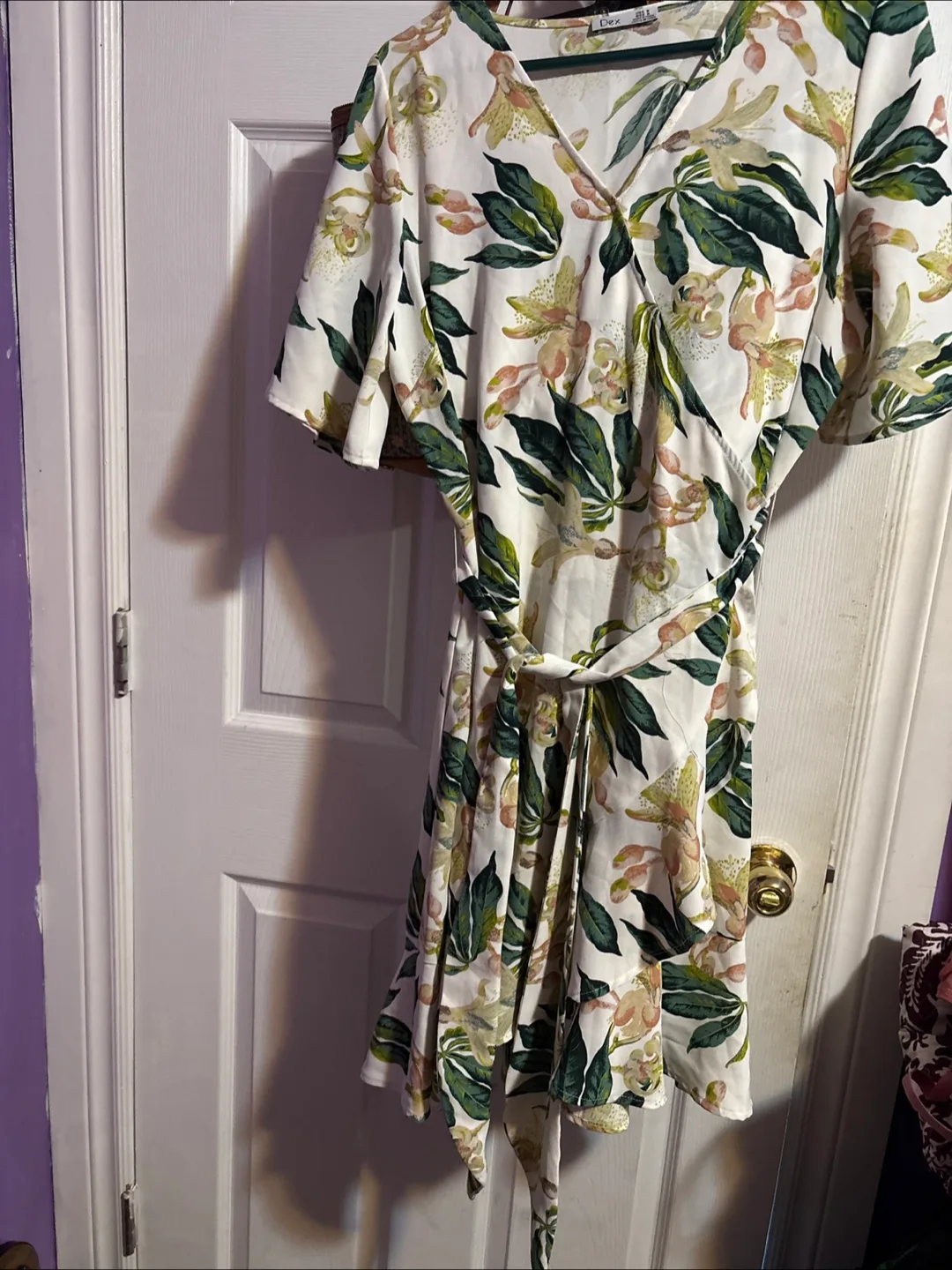 Dex Floral Wrap Dress Size M