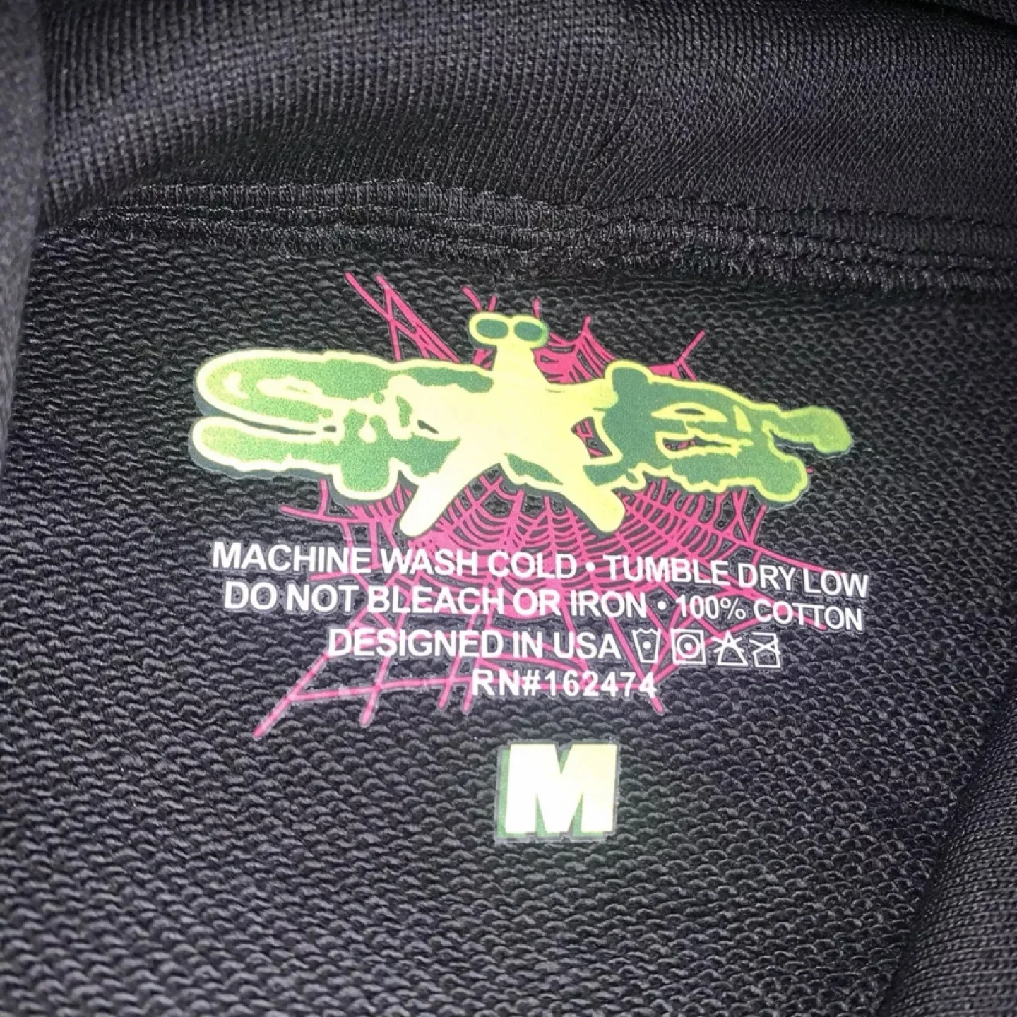 Spider Worldwide Black Hoodie Size Medium image indicator(4)