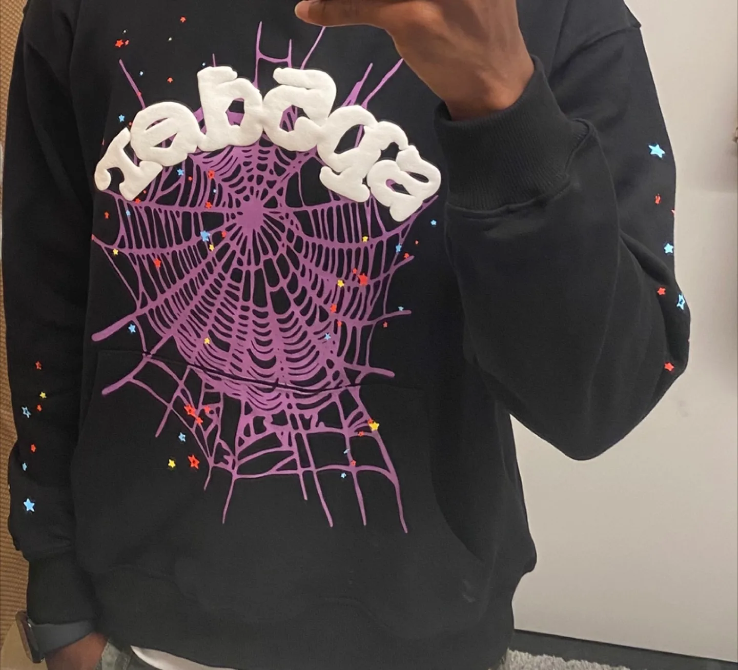 Spider Worldwide Black Hoodie Size Medium image indicator(2)