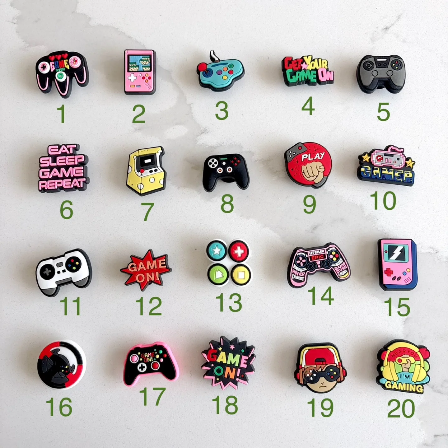 Gamer crocs jibbitz, brand new game theme shoe pins, clog charms image indicator(2)