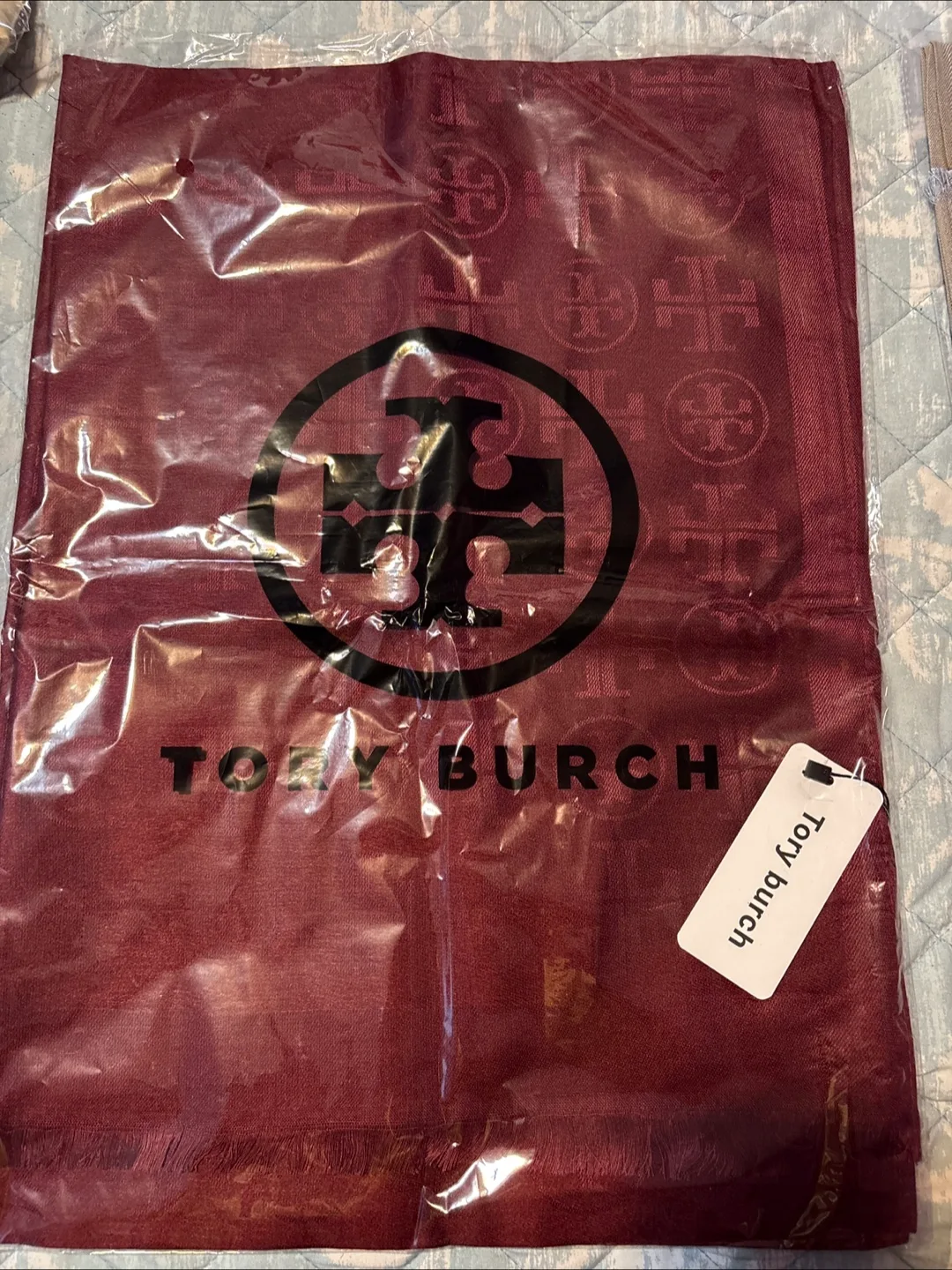 Tory Burch Burgundy Scarf