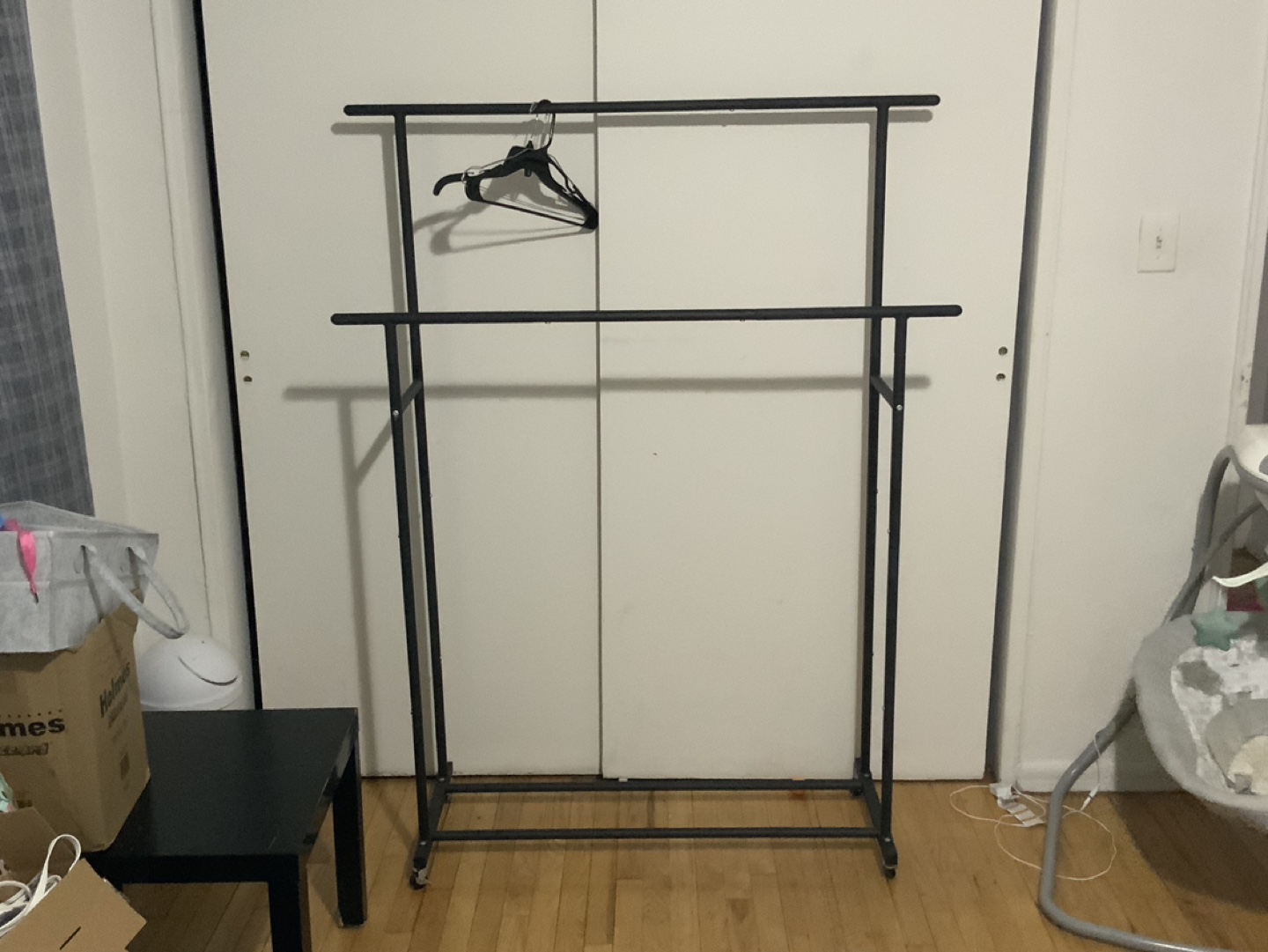 Double Clothing Rack with Wheels - photo 2
