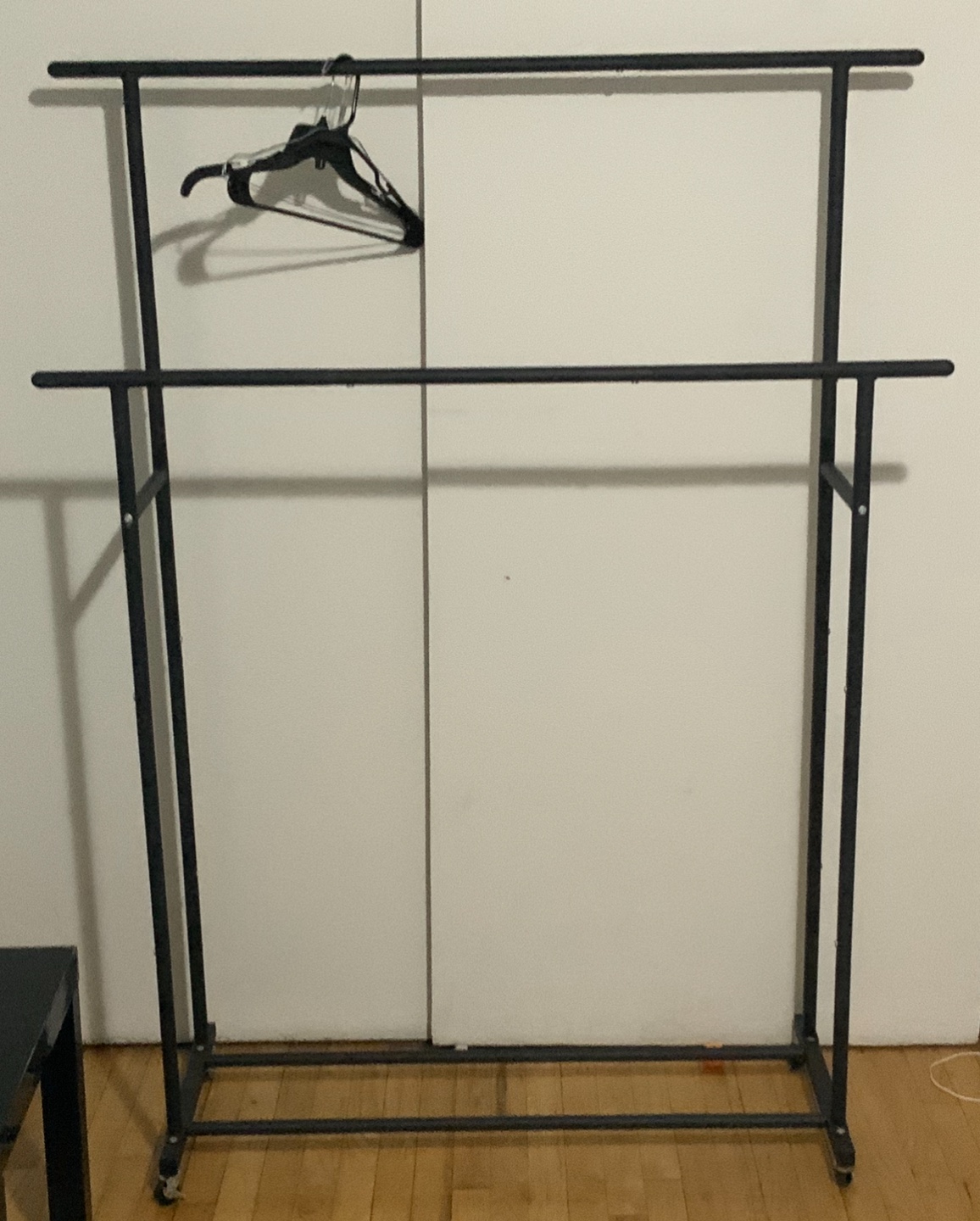 Double Clothing Rack with Wheels