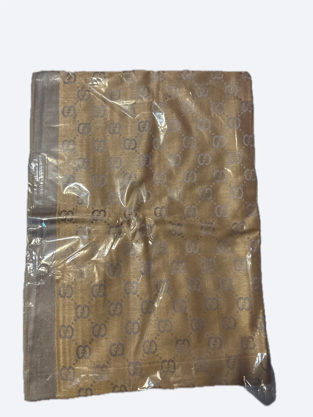 Gucci Beige GG Pattern Scarf