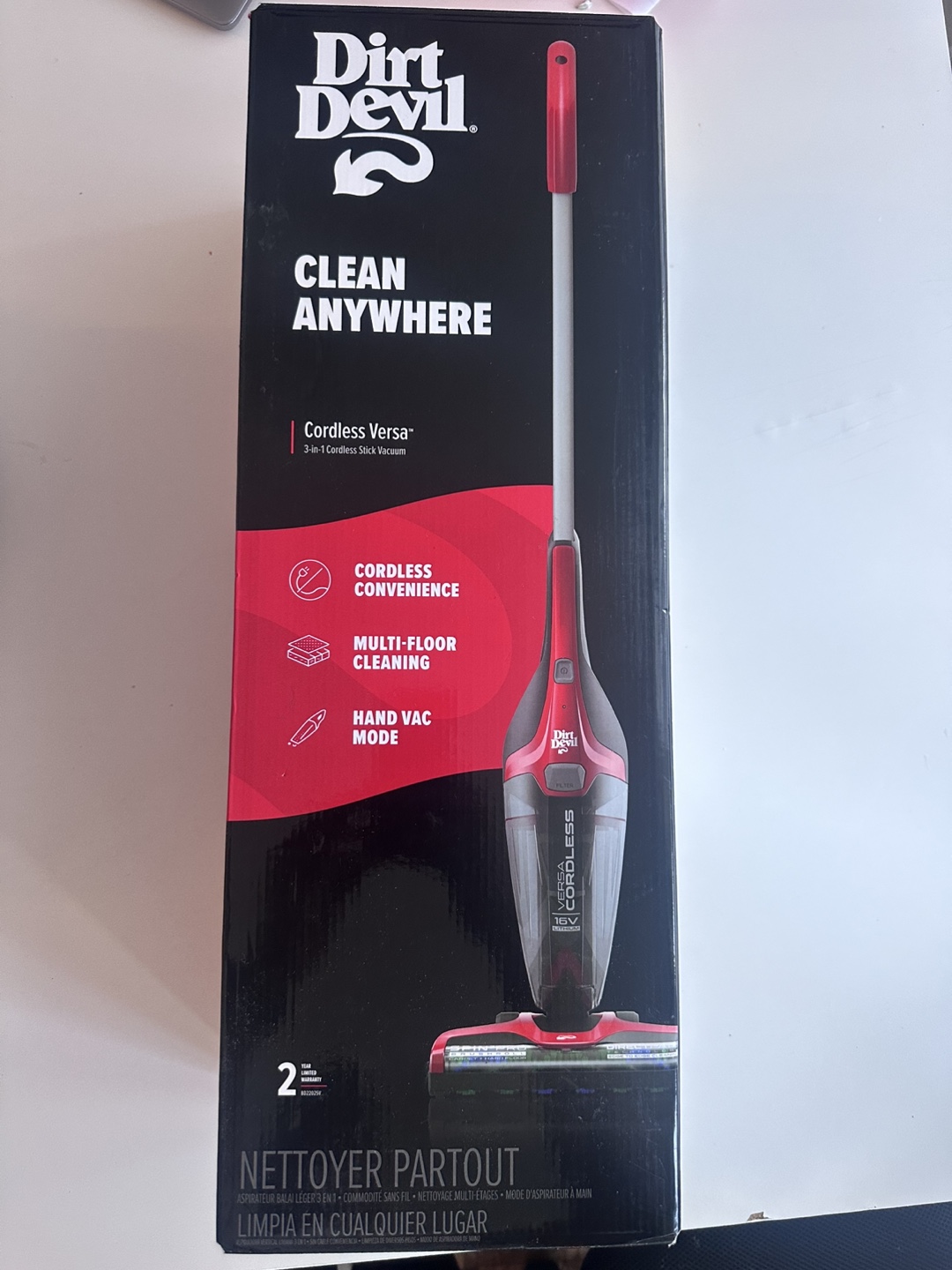 Dirt Devil Versa Cordless 3-in-1 Stick Vacuum