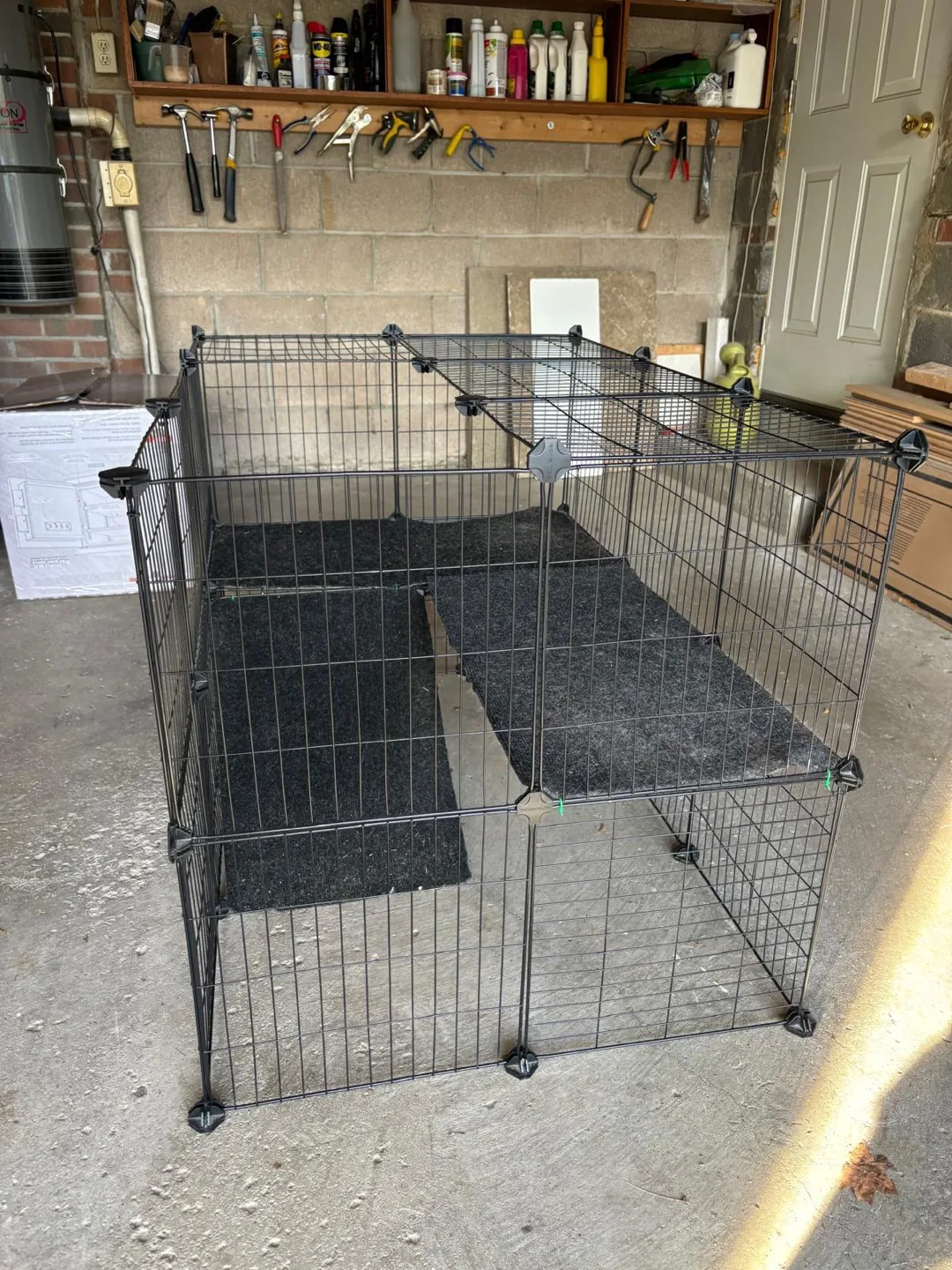 Large Multi-Level Pet Playpen with Ramp image indicator(4)