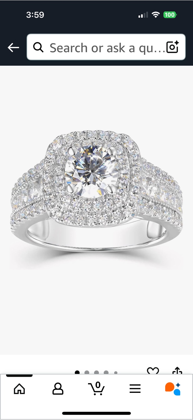 Stunning Double Halo CZ Ring