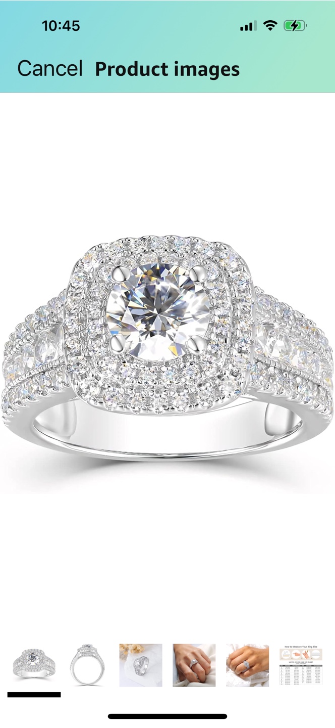Stunning Double Halo CZ Ring - photo 4